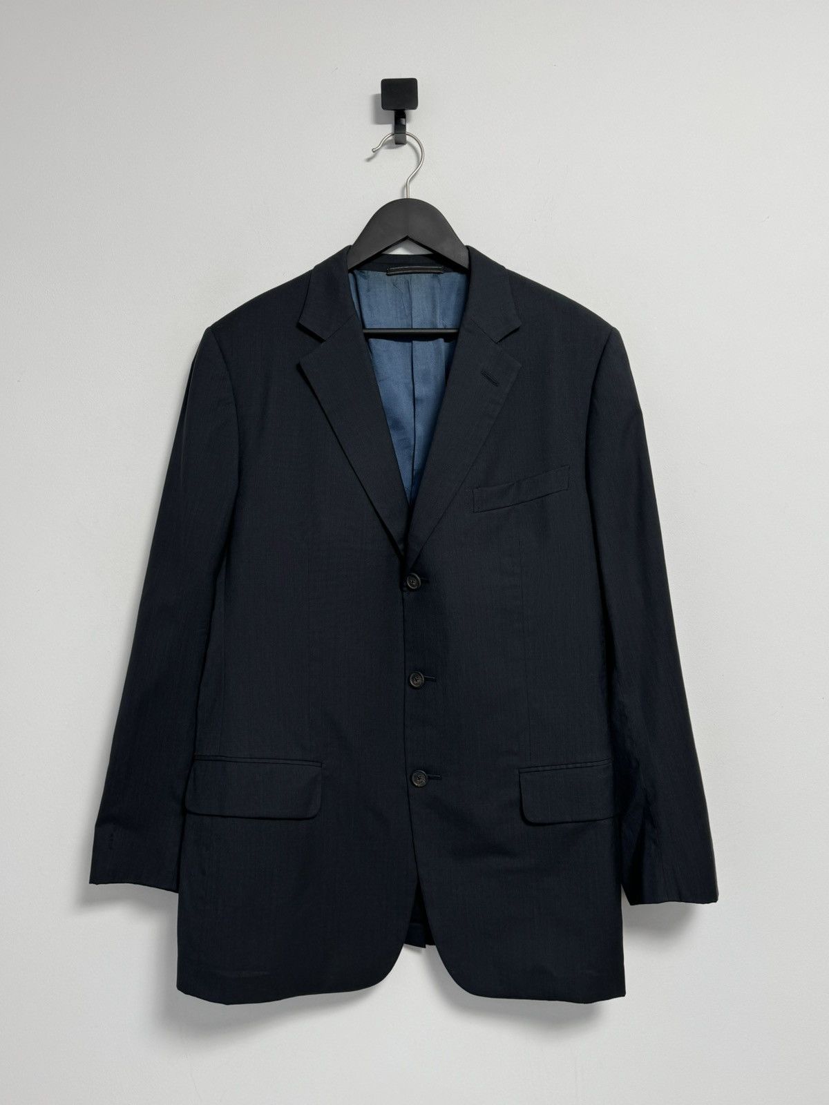 Gucci Vintage Gucci Blazer Navy Blue Wool Silk Luxury Mens 52 L Size 52L - 1 Thumbnail