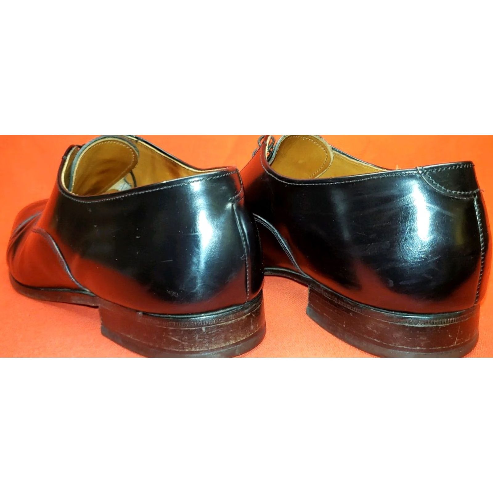 Vintage Bostonian Men's Cap Toe Oxford Black Leather Dress Shoes Size 8M Size ONE SIZE - 7 Thumbnail