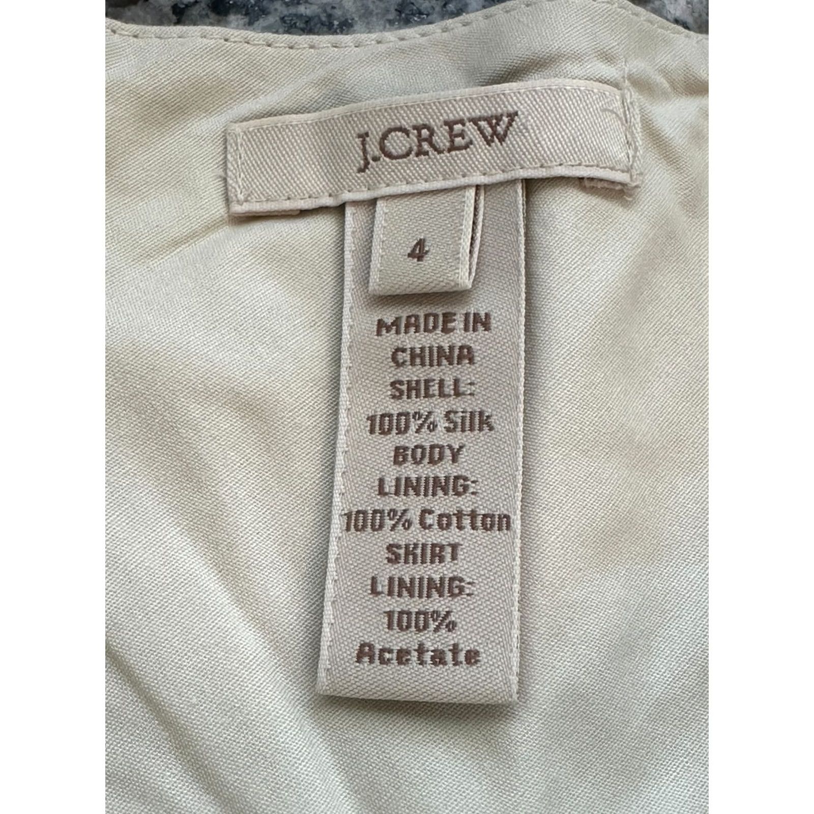 J.Crew J Crew Dress Womens Size 4 Silk Strapless Bustier Boned Zip Lined Ikat Print Green Size S / US 4 / IT 40 - 8 Thumbnail