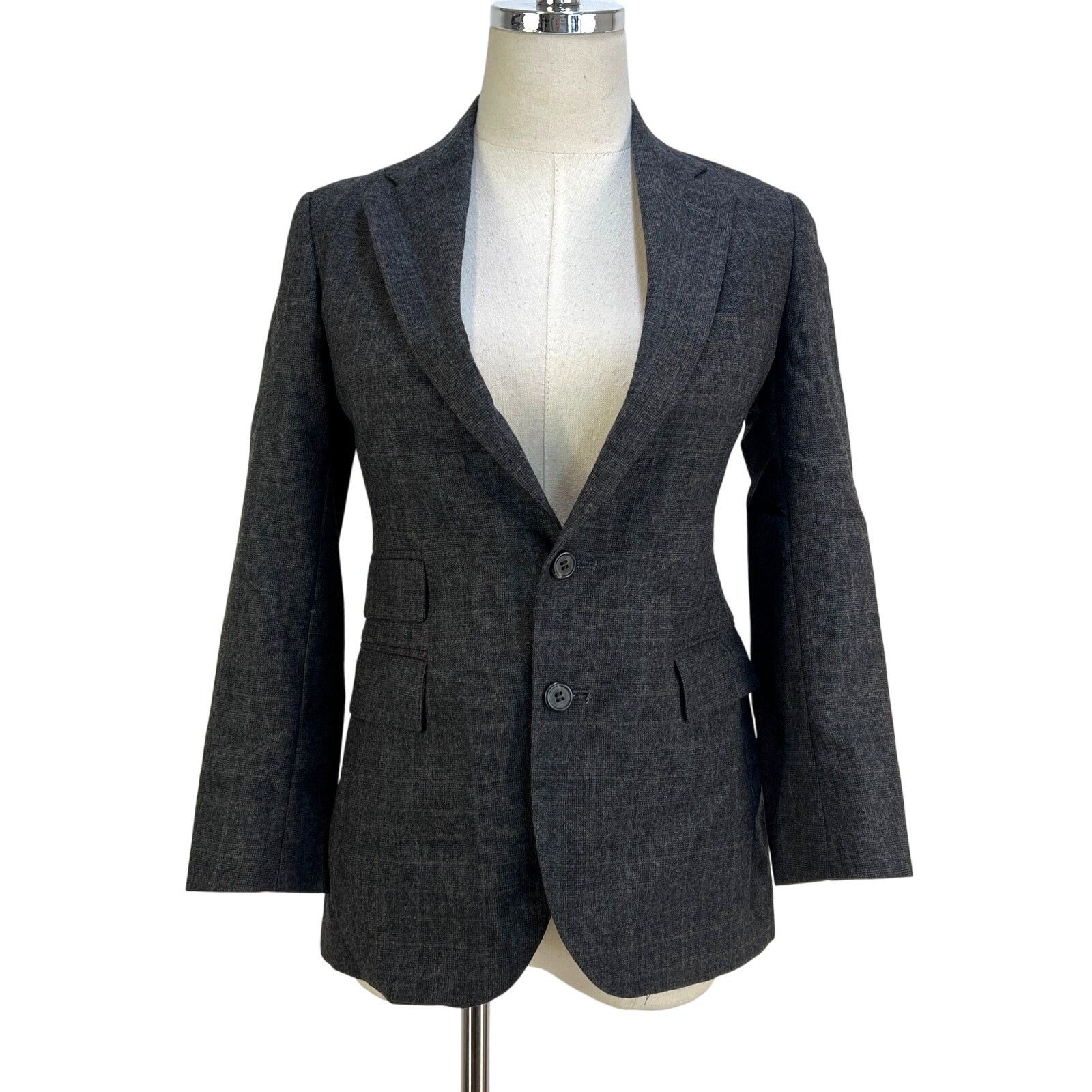 Polo Ralph Lauren Polo Ralph Lauren Plaid Blazer Vintage Wool Gray Size XS / US 0-2 / IT 36-38 - 1 Thumbnail