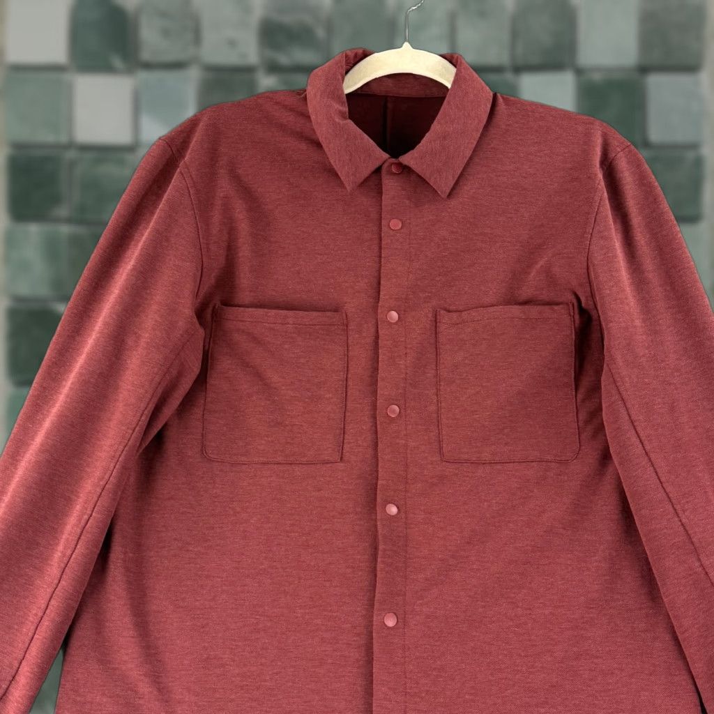 Lululemon Lululemon Compatibility Shirt Men M Red Snap Button Long Sleeve Knit Casual Shirt Size US M / EU 48-50 / 2 - 1 Thumbnail
