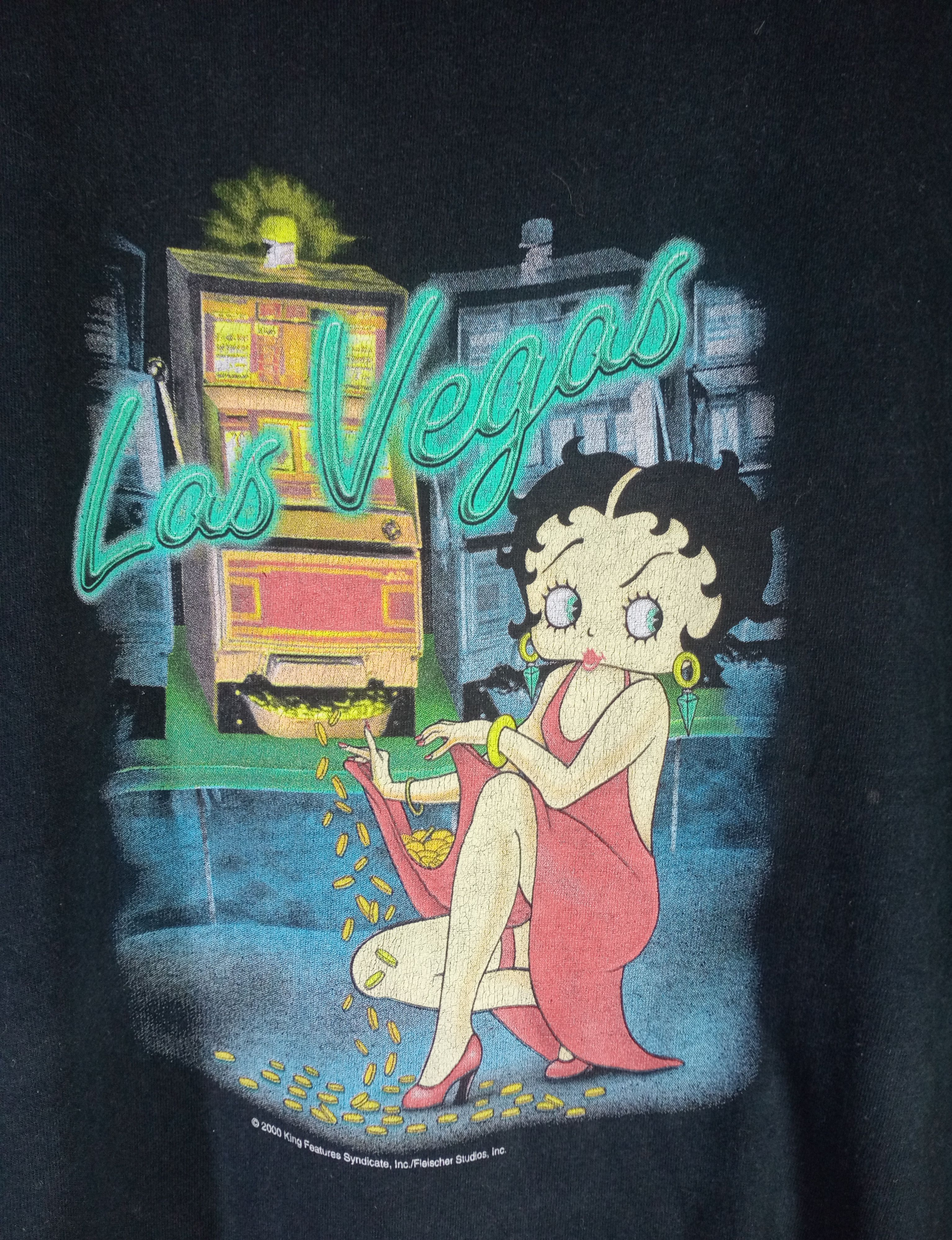 Cartoon Network × Vintage Rare Vintage Betty Boop Las Vages Tshirt Size US XL / EU 56 / 4 - 3 Thumbnail