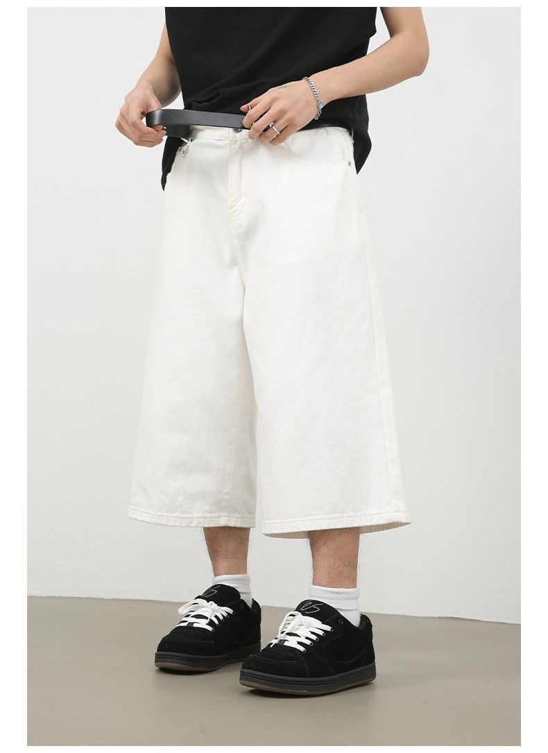 Japanese Brand × Jean White retro all-match loose denim shorts Size US 32 / EU 48 - 2 Thumbnail