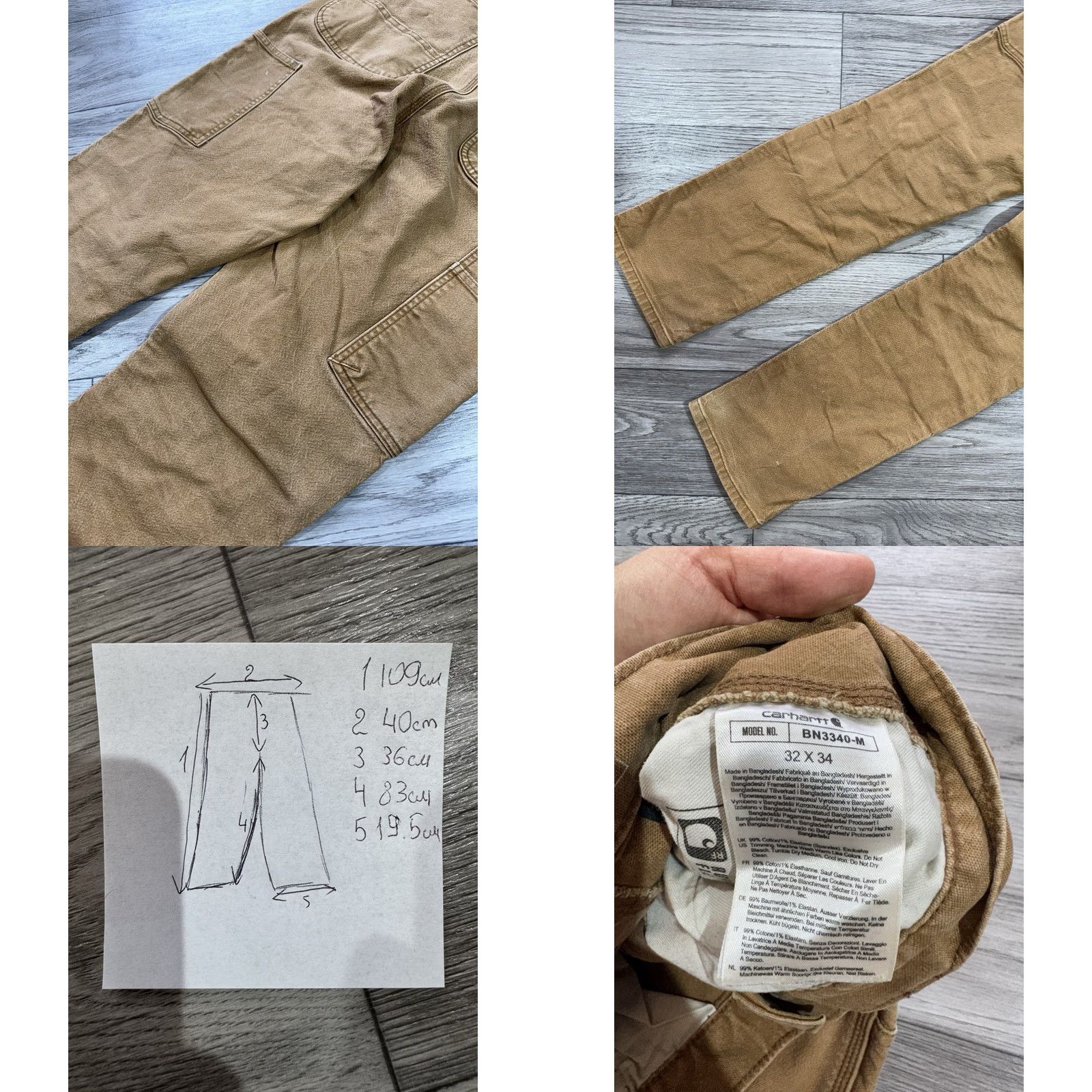 Carhartt VINTAGE Carhartt Relaxed Fit Duck Double-Front Work Pants Sz 32x34 Rugged Flex BN3340-M Pants Mens Brown 90s 5/10 distressed Size US 32 / EU 48 - 9 Thumbnail