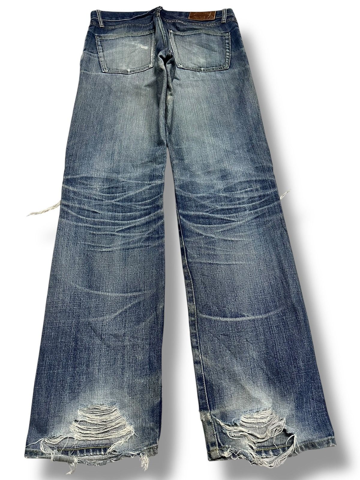 Uniqlo Vintage Uniqlo Distressed Ripped Jean Baggy Loose Faded Wash Size US 32 / EU 48 - 2 Thumbnail