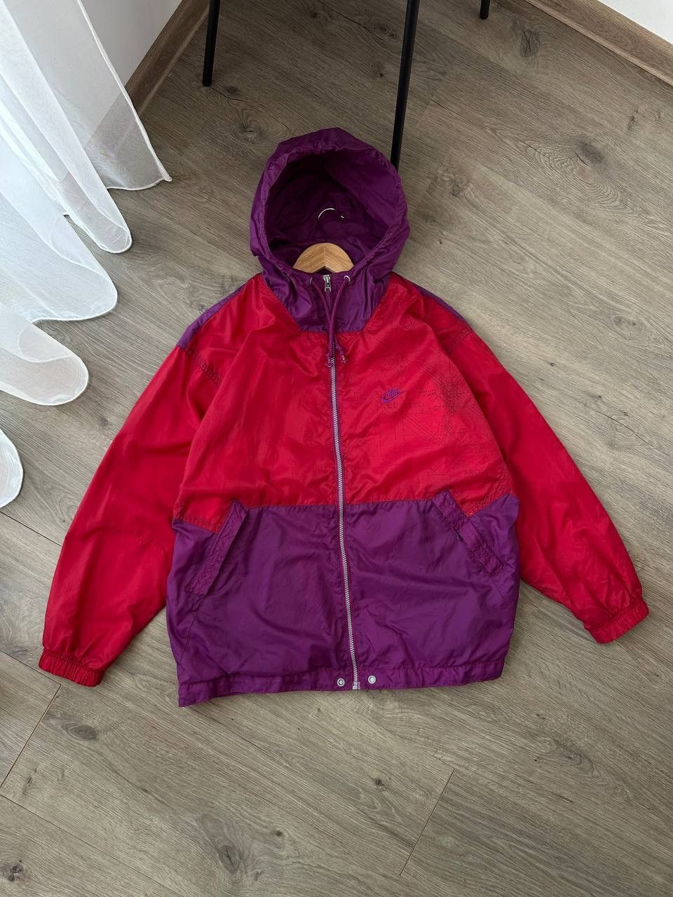 Nike × Vintage Vintage Nike Purple Sportswear Zip Jacket Size US XL / EU 56 / 4 - 3 Thumbnail