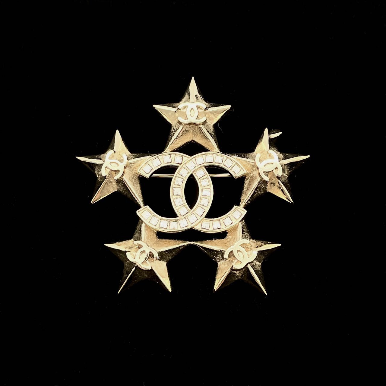Chanel Chanel Star Cocoma Line Stone Brooch A17C Size ONE SIZE - 1 Thumbnail