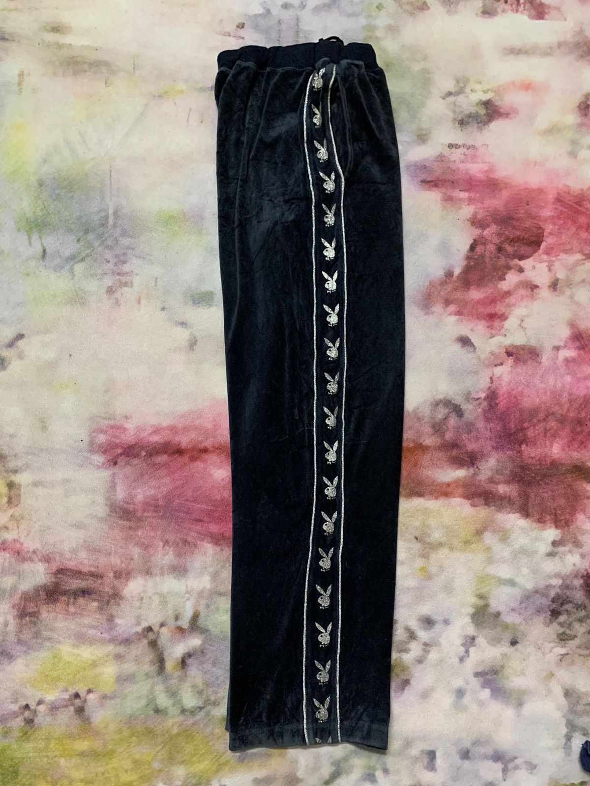 Playboy Velour PLAYBOY Side Tape Trademark Pants Size US 32 / EU 48 - 3 Thumbnail