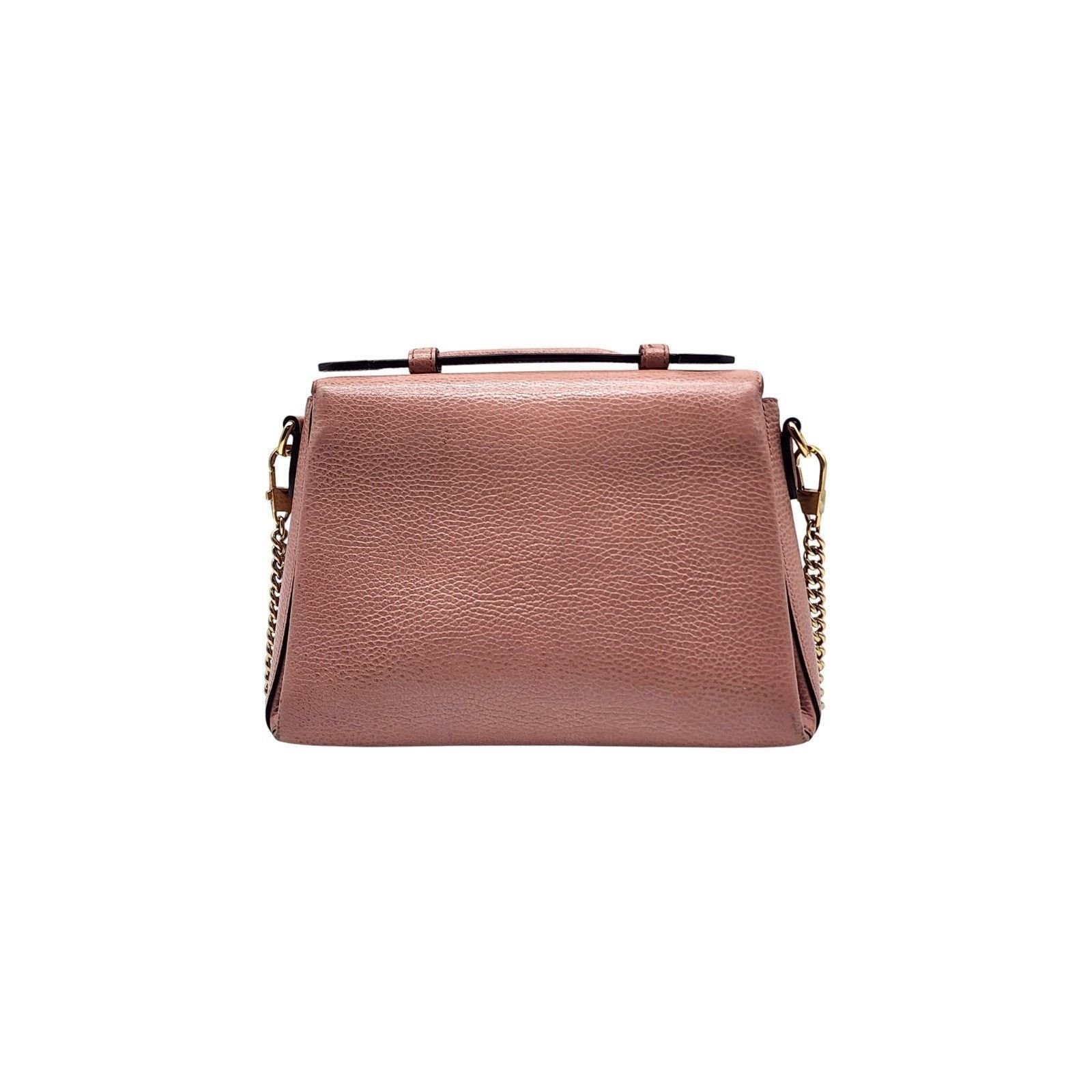 Gucci GG Marmont Pebbled Leather Interlocking Top Handle Bag Pink Size ONE SIZE - 2 Thumbnail