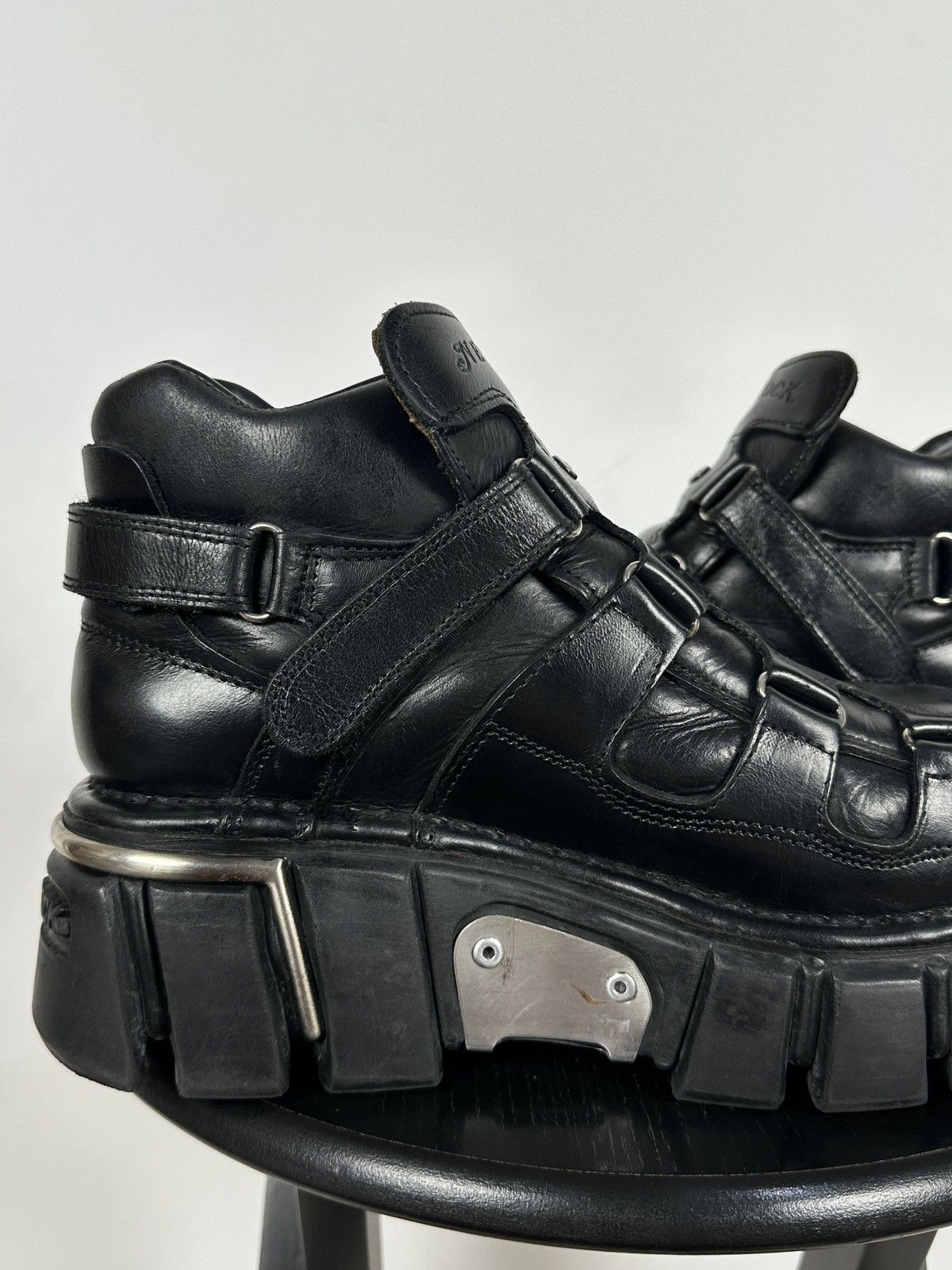 New Rock Vintage New Rock M.283 Terminator E-14 Black Leather Boots Size US 9 / EU 42 - 18 Thumbnail