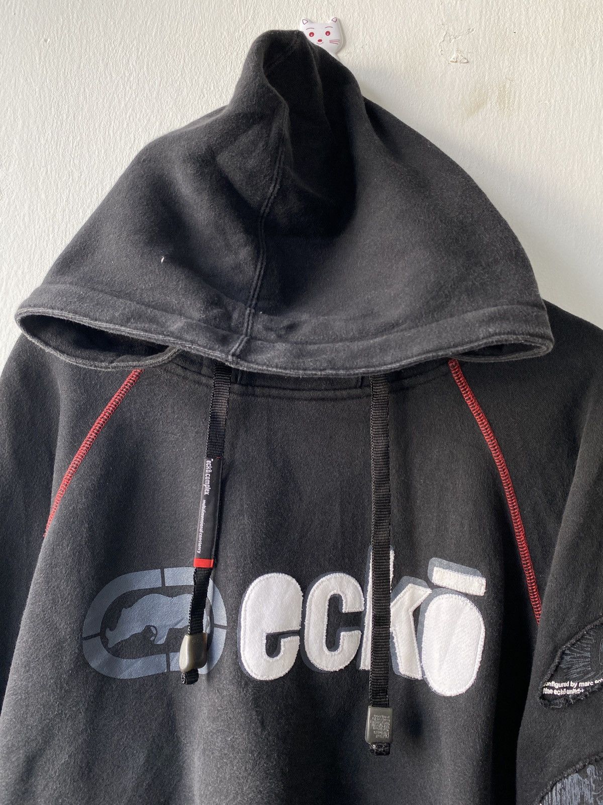 Ecko Unltd. 2000s - Ecko Unltd Complex Hoodie Faded Black Size US L / EU 52-54 / 3 - 6 Thumbnail