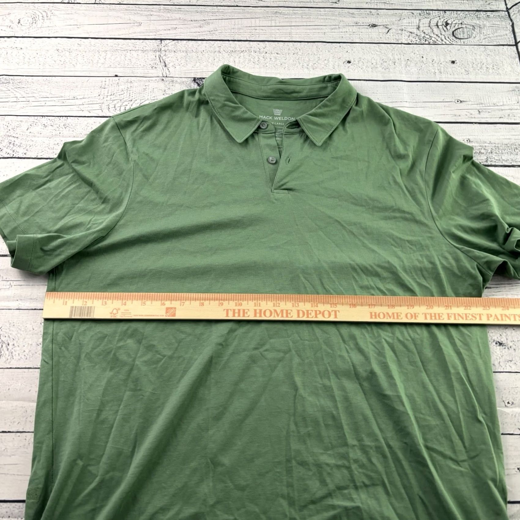 Vintage Mack Weldon Short Sleeve Pima Cotton Button-Up Polo Shirt Men's XXL Green Size US XXL / EU 58 / 5 - 4 Thumbnail