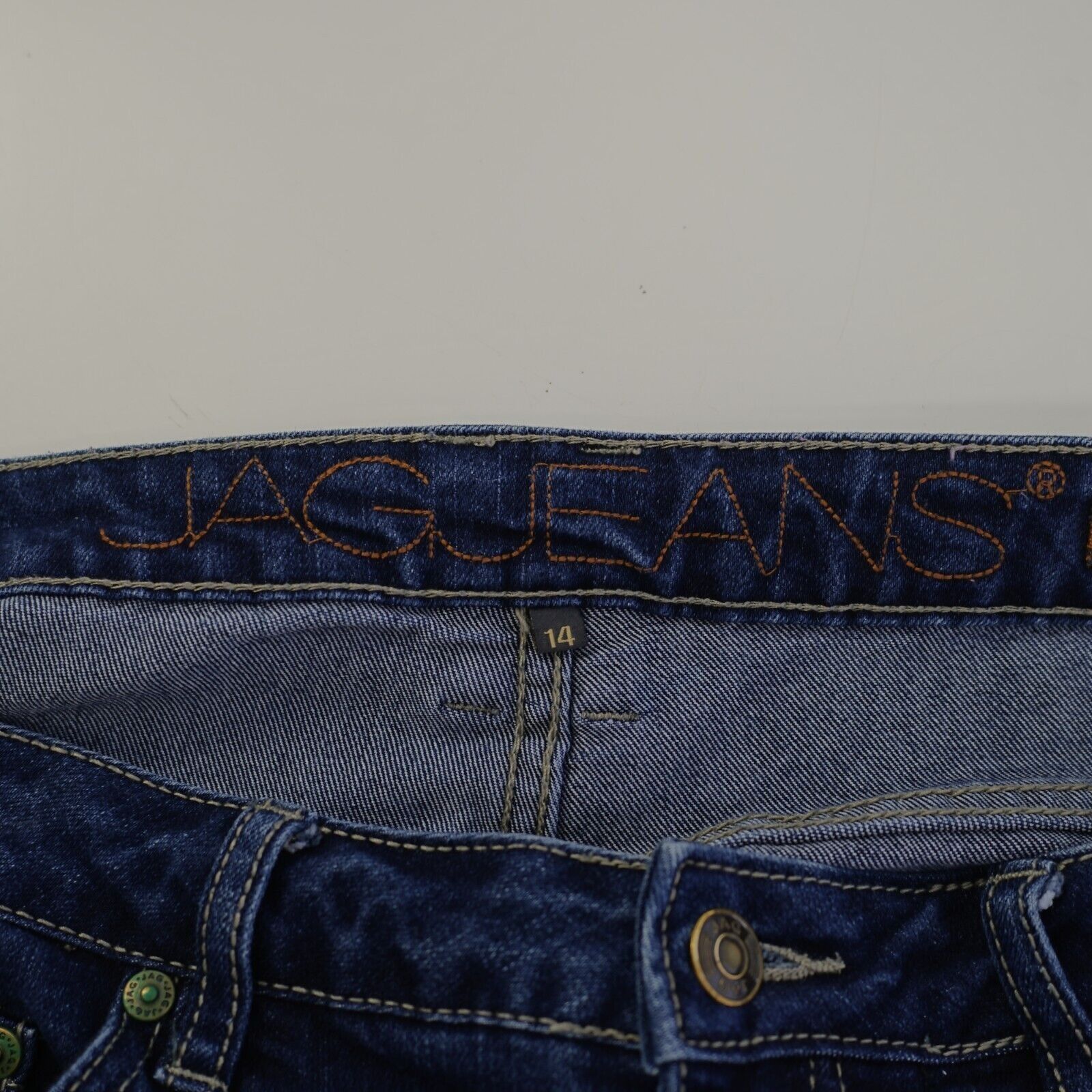 Designer Jag Jeans Classic Fit Dark Blue Denim Jeans Mid Rise 34/23 Size 34" / US 12 / IT 48 - 5 Thumbnail