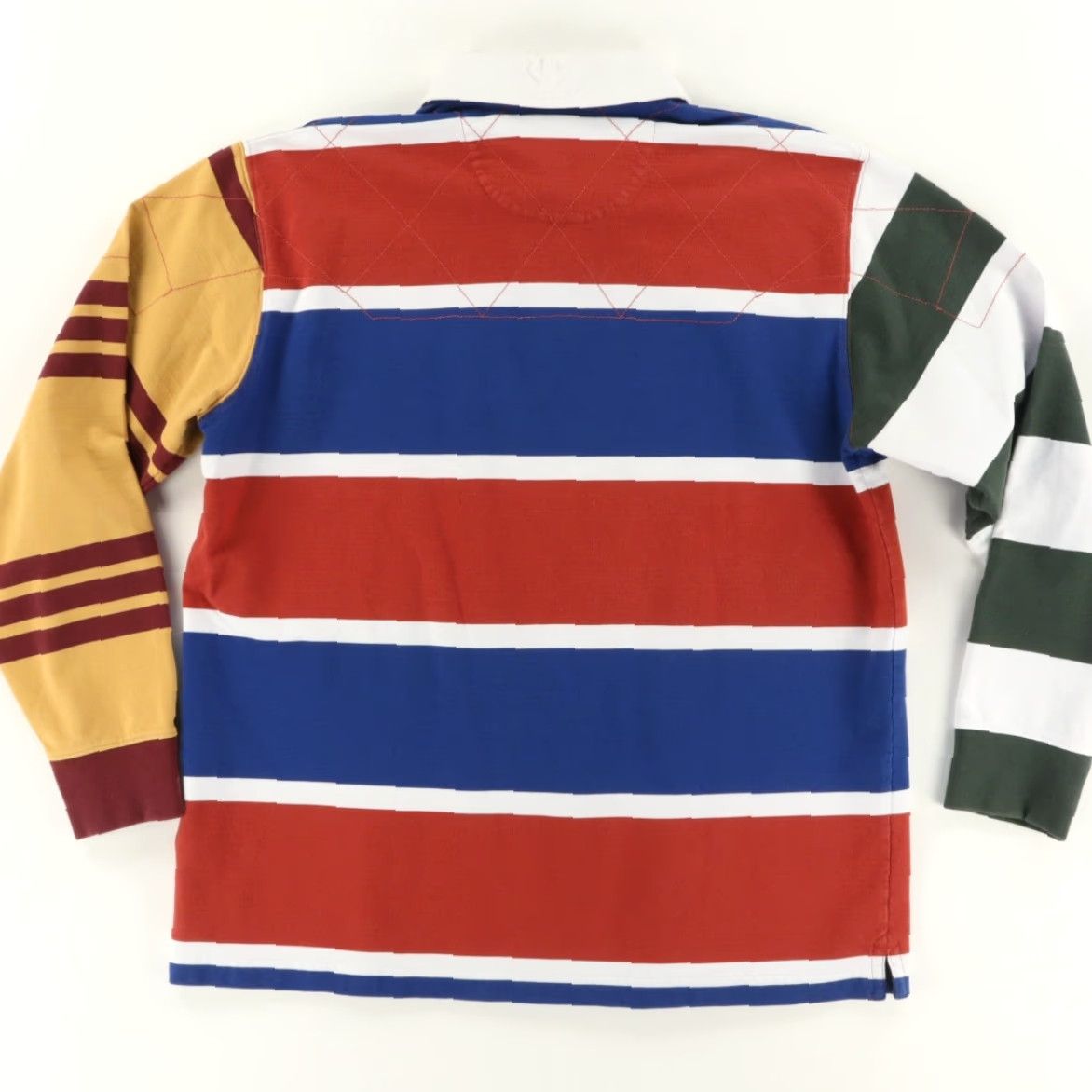 Orvis Orvis Patchwork Rugby Cotton Striped Long Sleeve Polo Shirt Men's L Size US L / EU 52-54 / 3 - 4 Thumbnail