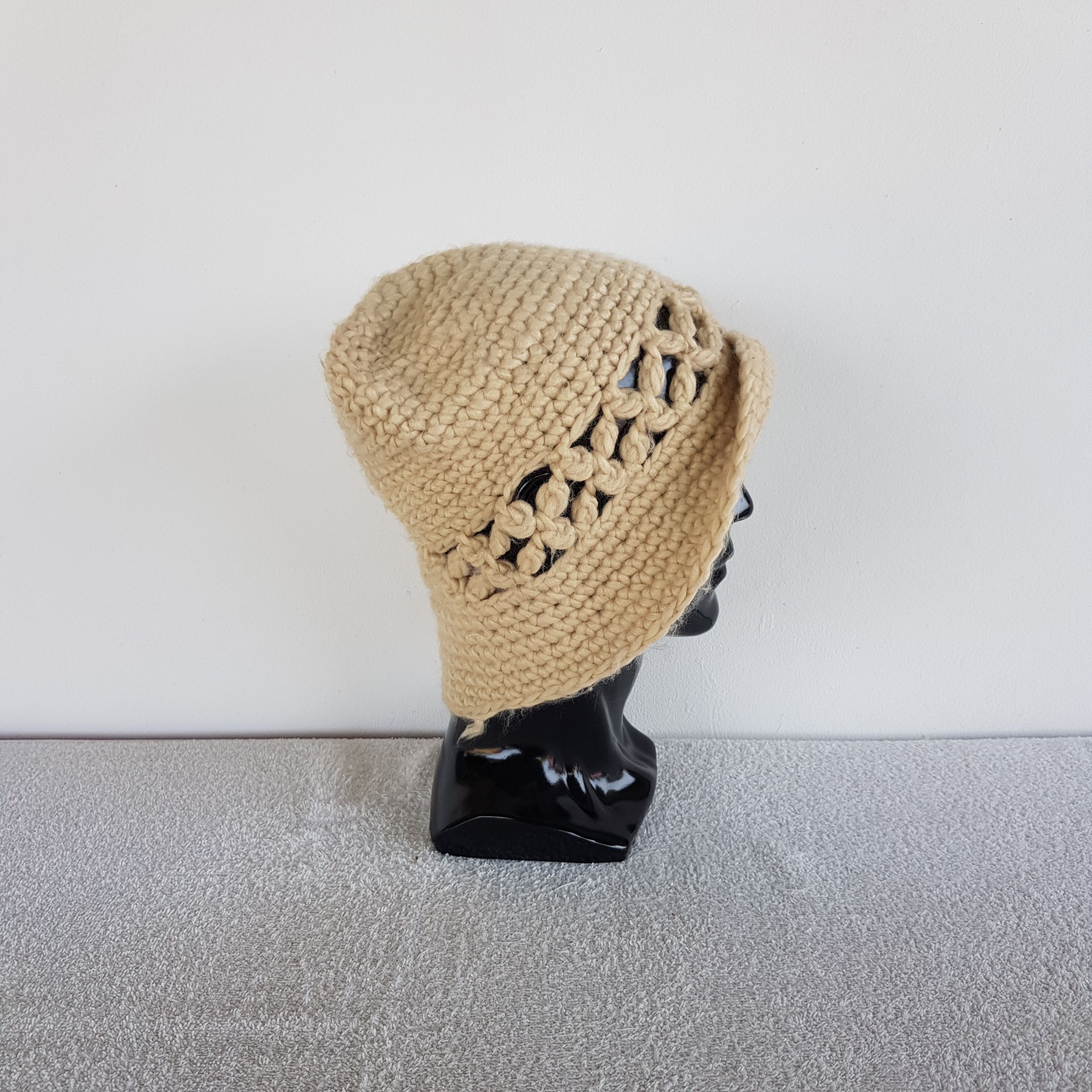 Homespun Knitwear Vintage Mickhel Klein Beanie 90s Knit Crochet Snow Caps Hats Size ONE SIZE - 3 Thumbnail