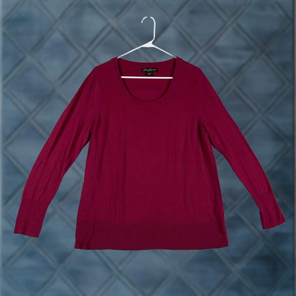 Eddie Bauer Eddie Bauer Scoop Neck Lightweight Sweater Womens XL Hot Pink Long Sleeve Top Size XL / US 12-14 / IT 48-50 - 1 Thumbnail