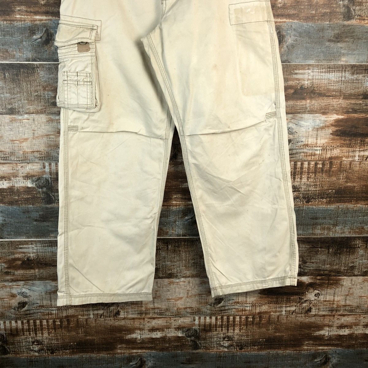 Arizona Jean Co. DL AriZona Jeanco. White Cargo Multipocket Pants #C641 Size US 31 - 6 Thumbnail