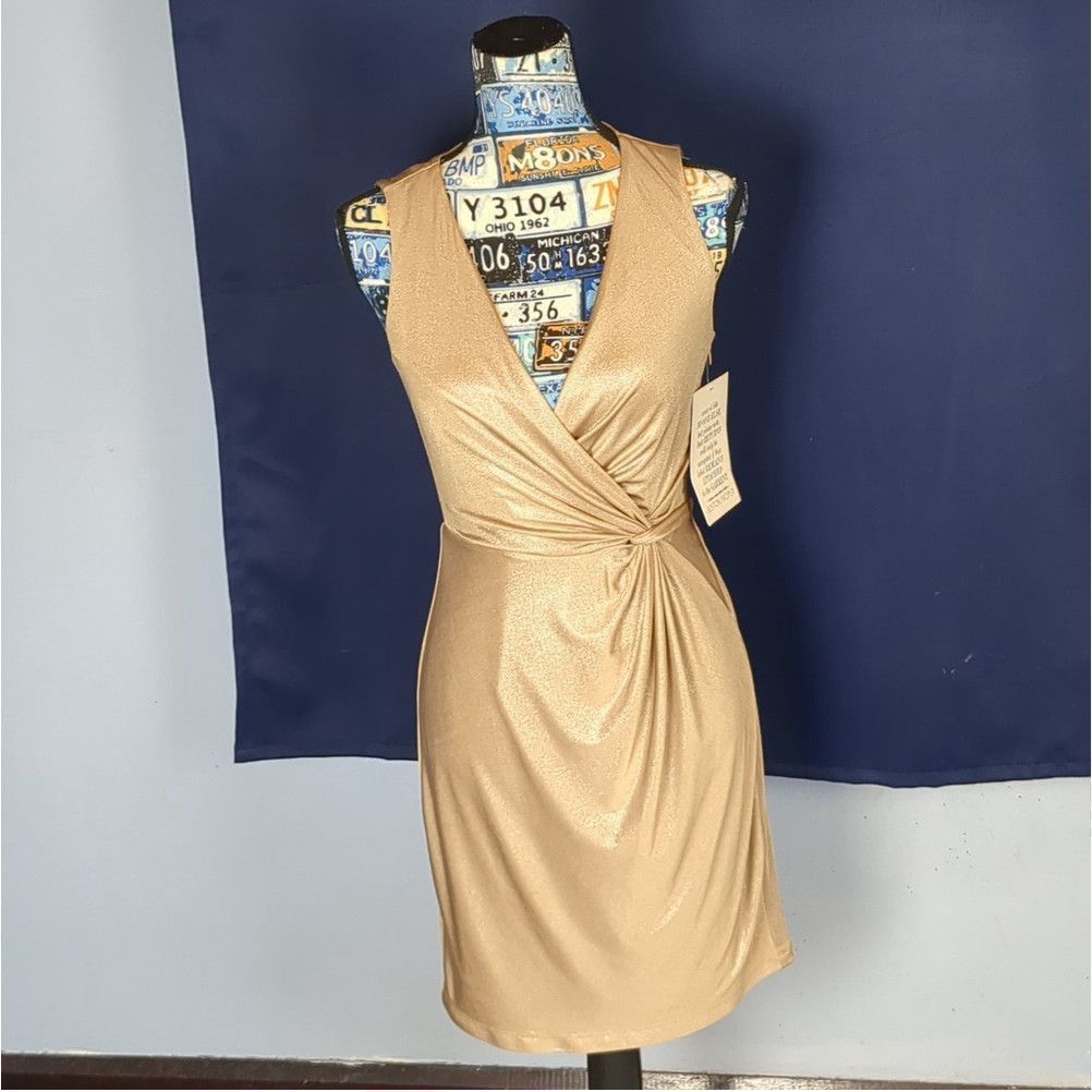 Boston Proper Boston proper gold shimmer knot dress size 2 Size XS / US 0-2 / IT 36-38 - 1 Thumbnail