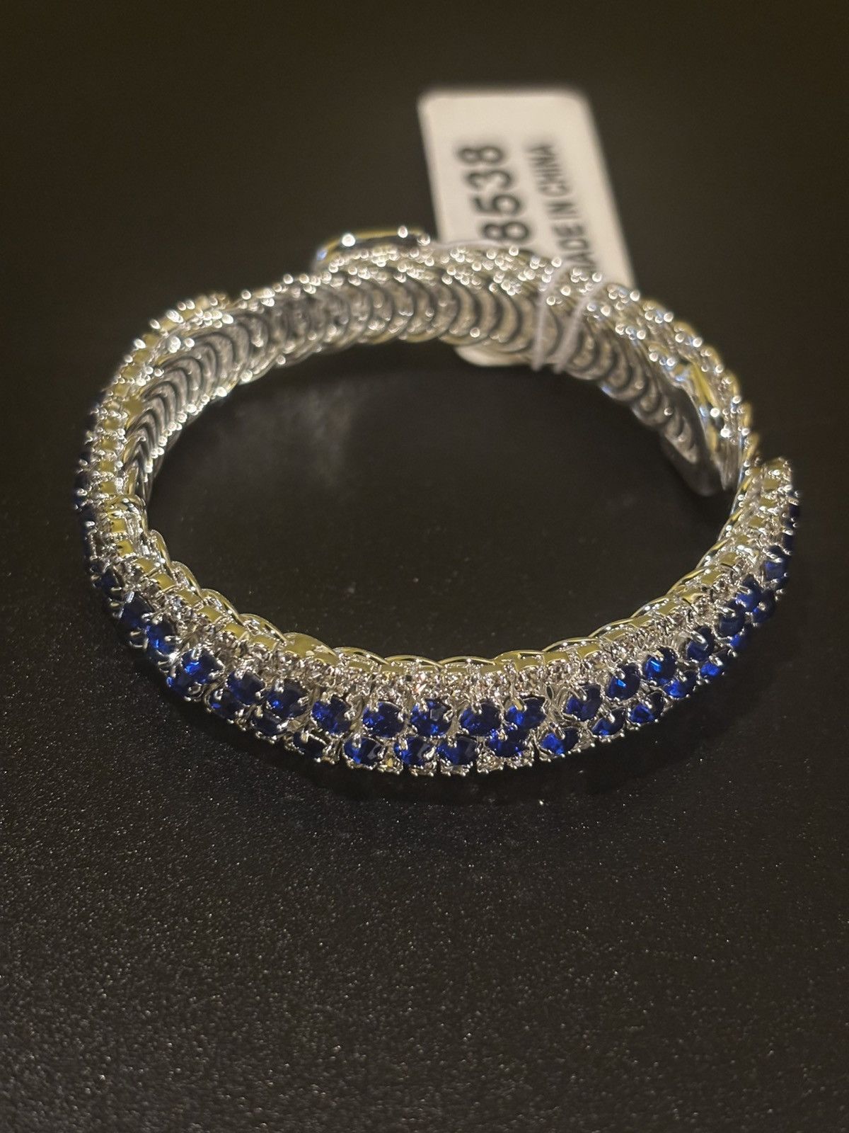 Other Blue silver bangle bracelet8538 Size ONE SIZE - 2 Thumbnail
