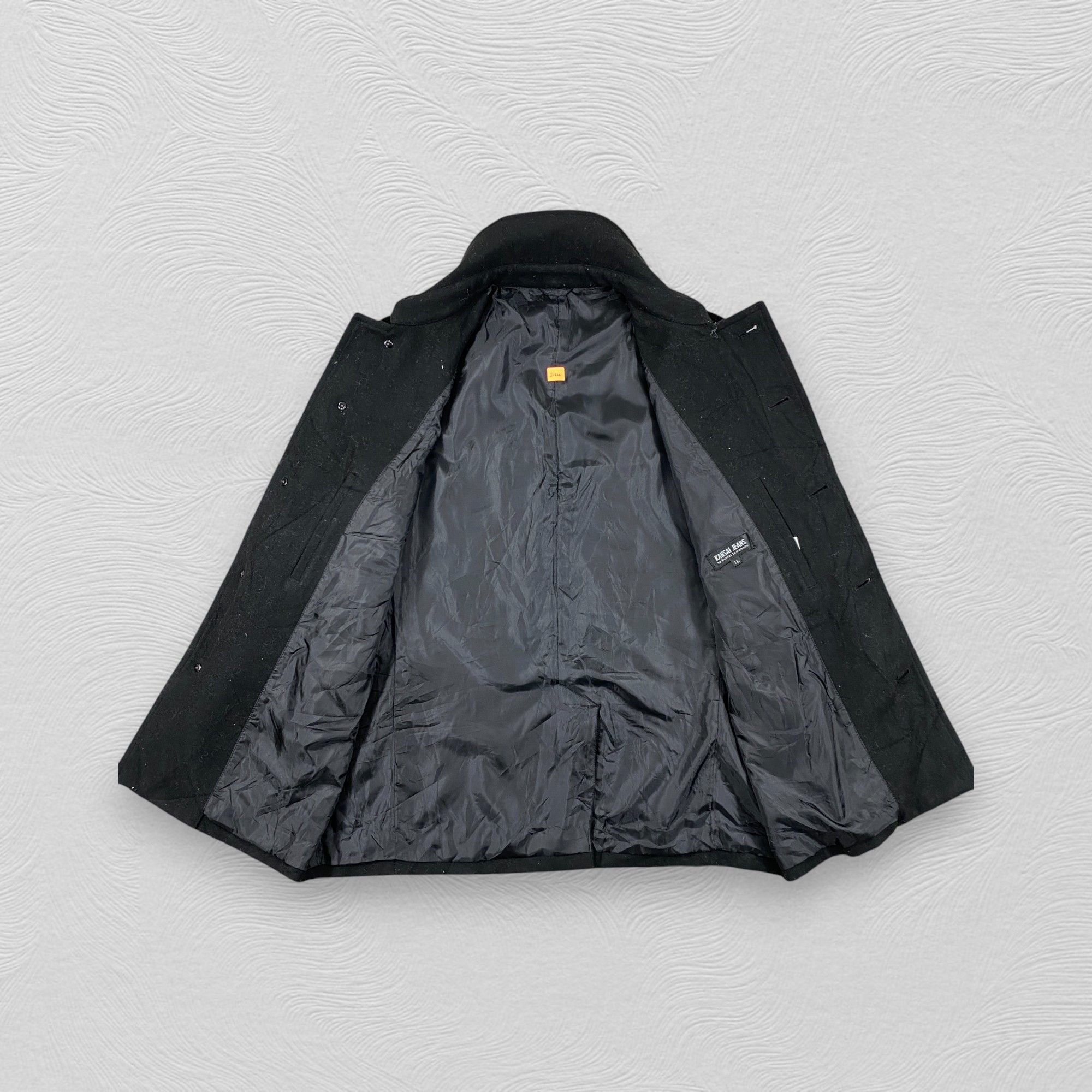 Japanese Brand Kansai Jeans Black Wool Coat Jacket -J184 Size US S / EU 44-46 / 1 - 3 Thumbnail