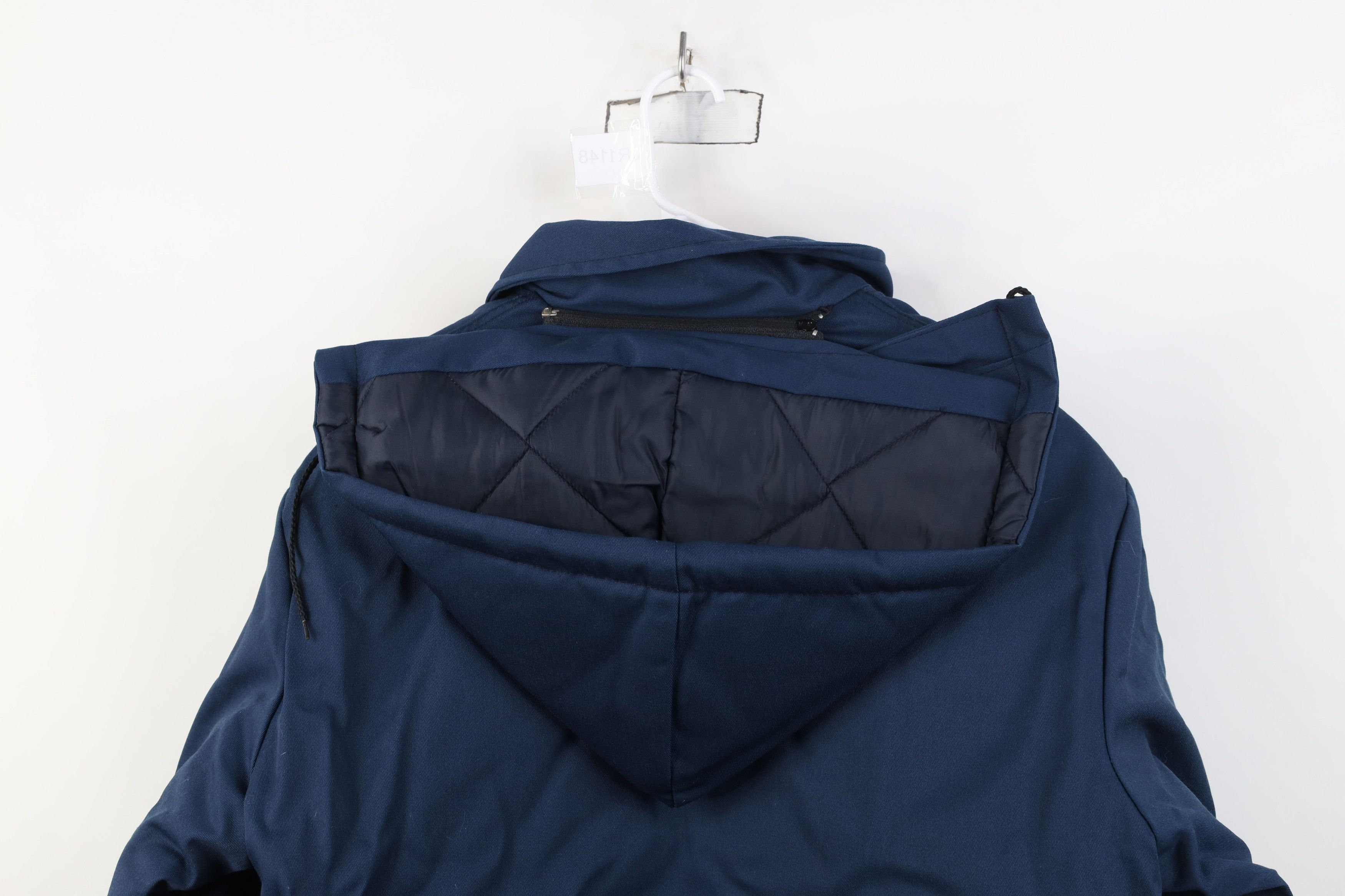 Vintage Deadstock Vintage 90s Military Puffer Hooded Jacket Blue USA Size US XL / EU 56 / 4 - 13 Thumbnail