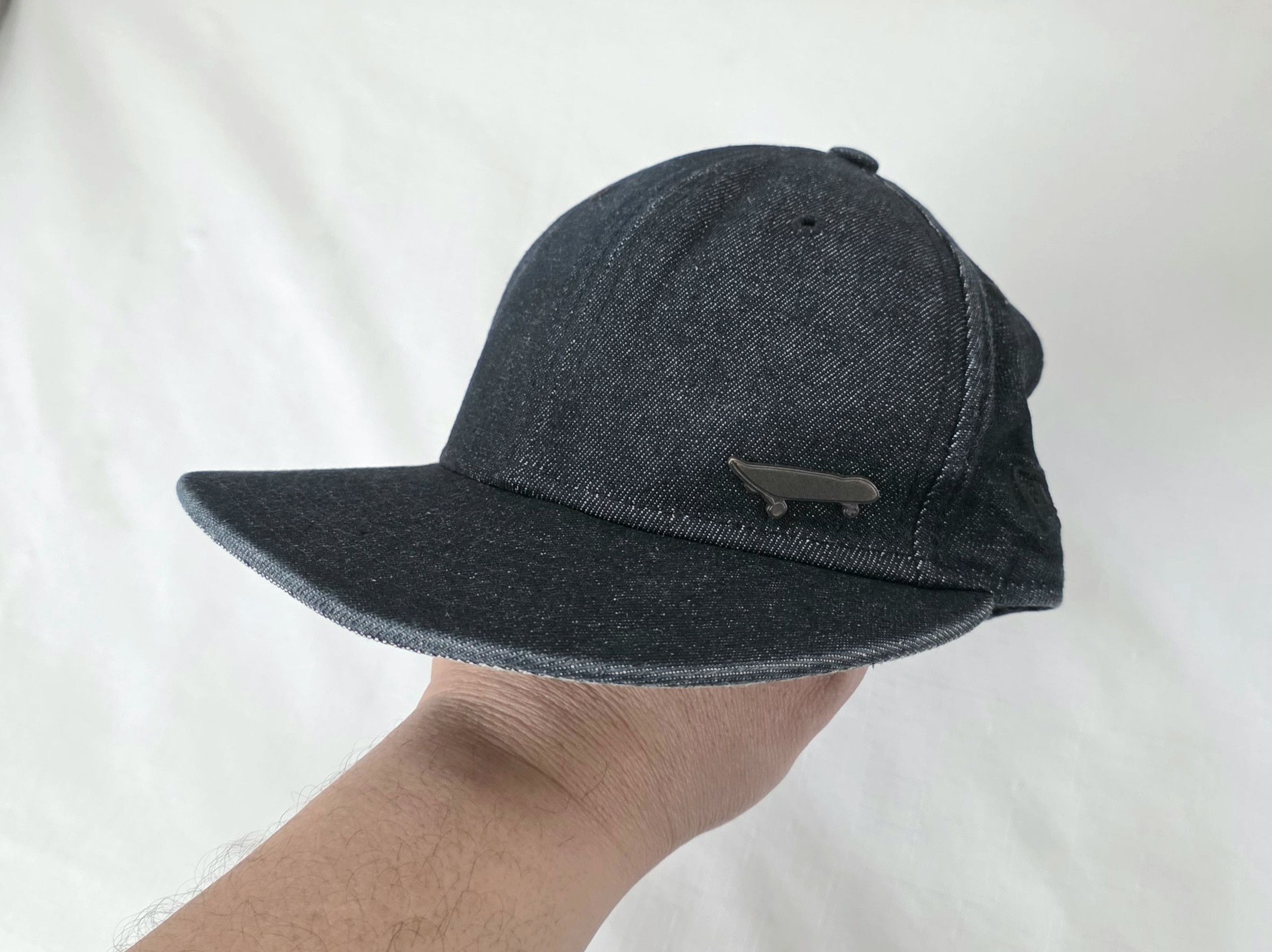 New Era New Era X Adio rare denim black gray Skateboard hat 7 1/4 Size ONE SIZE - 1 Thumbnail