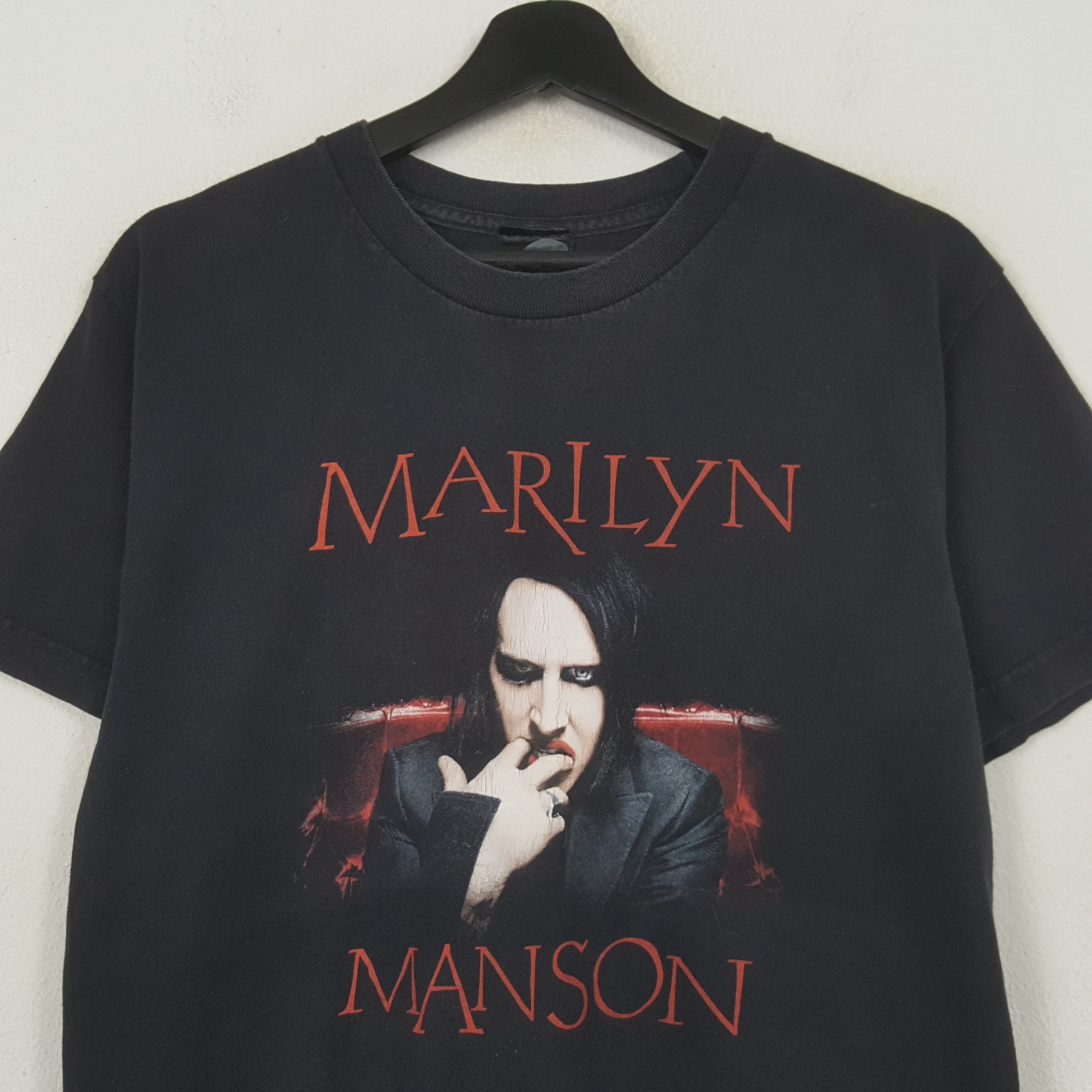 Band Tees Marilyn Manson Rock Singer Music Tshirt RR24 Size US S / EU 44-46 / 1 - 2 Thumbnail
