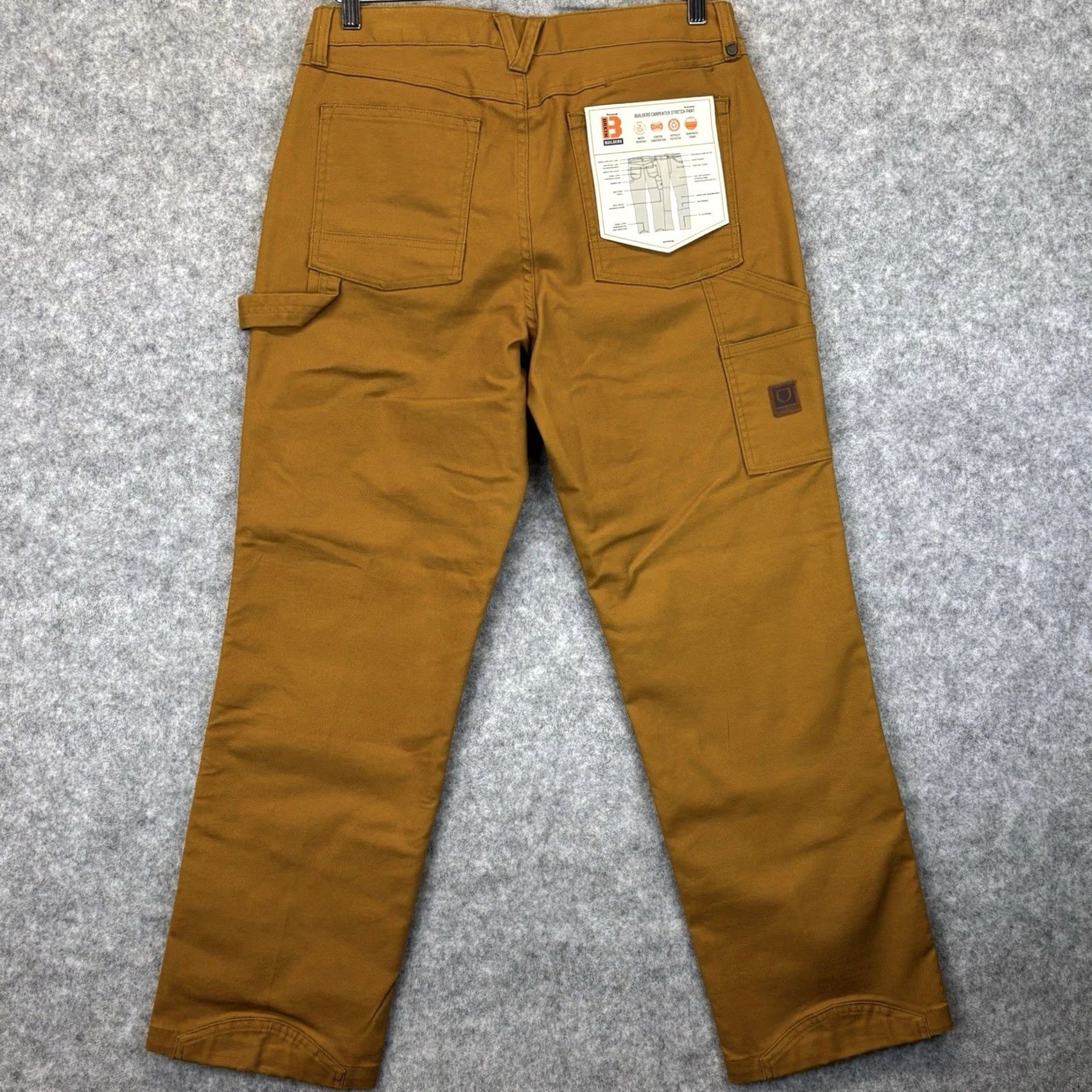Brixton VINTAGE? No — Brixton Builder Carpenter Stretch Pant Work Trousers W30” Golden Brown New Mens Shirt? Size US 30 / EU 46 - 2 Thumbnail