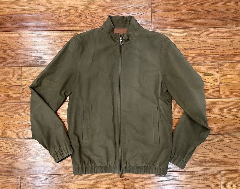Loro Piana Loro Piana Men's Bomber Jacket in Olive Green - dmc Size US XS / EU 42 / 0 - 1 Thumbnail