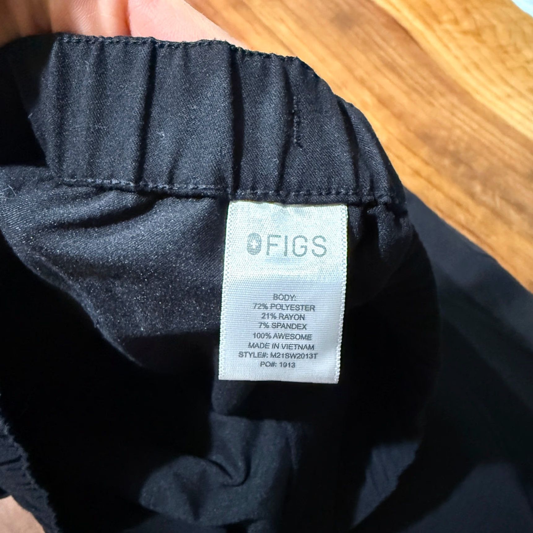 Vintage Figs Mens Pants Jogger Black 32 in Waist 33 in Inseam M Solid Pocket 5-Pocket Design Cargo Medical Uniform CC20 M21SW2013T Size US 32 / EU 48 - 5 Thumbnail