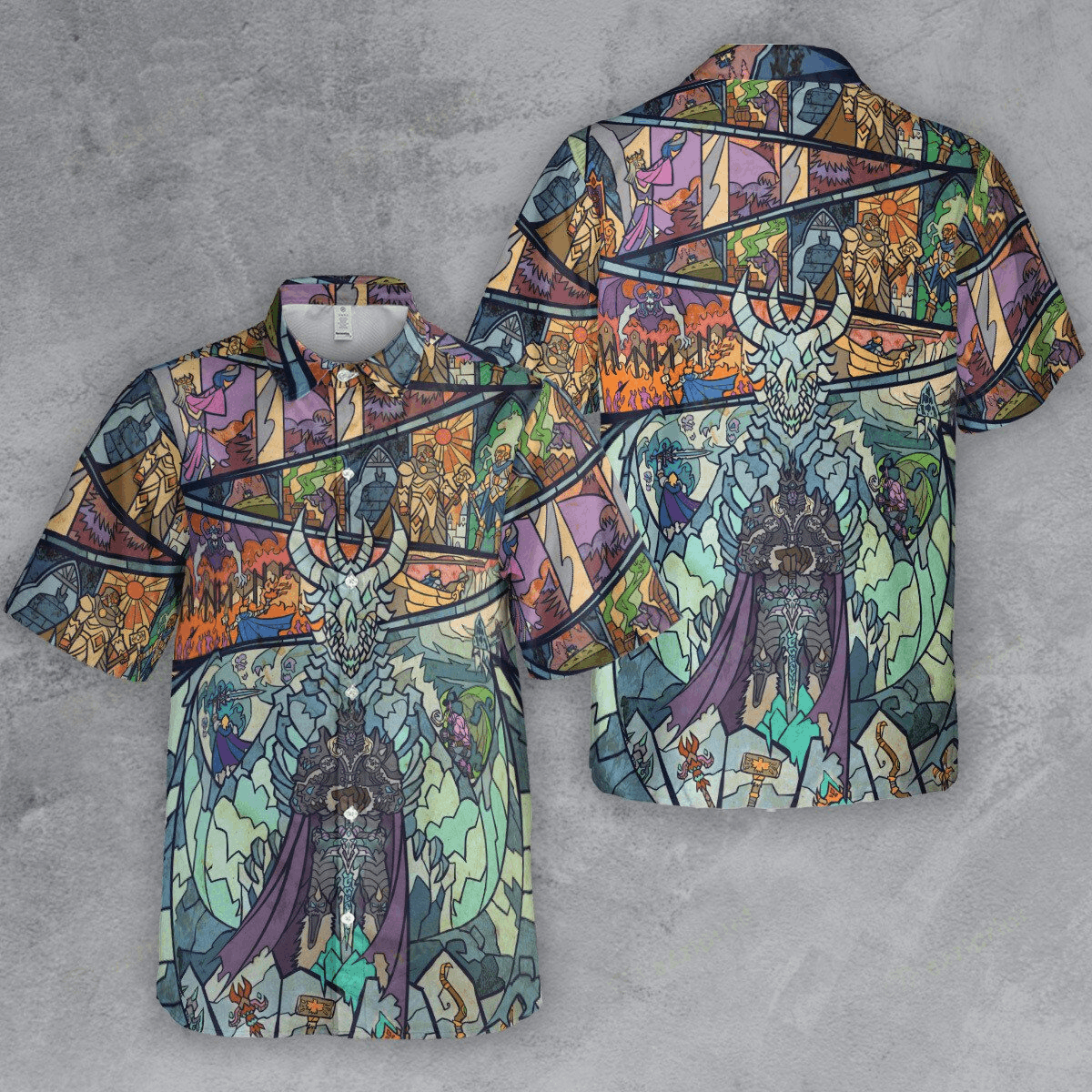 Designer × The Unbranded Brand Arthas Menethil World of Warcraft Stain Glass Shirt Size US S / EU 44-46 / 1 - 4 Thumbnail
