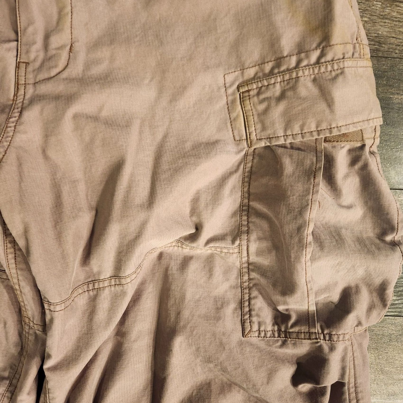 Abercrombie & Fitch VINTAGE Abercrombie Fitch Pants Mens Large Tan Cargo Paratrooper Baggy Y2K Size US 33 - 6 Thumbnail