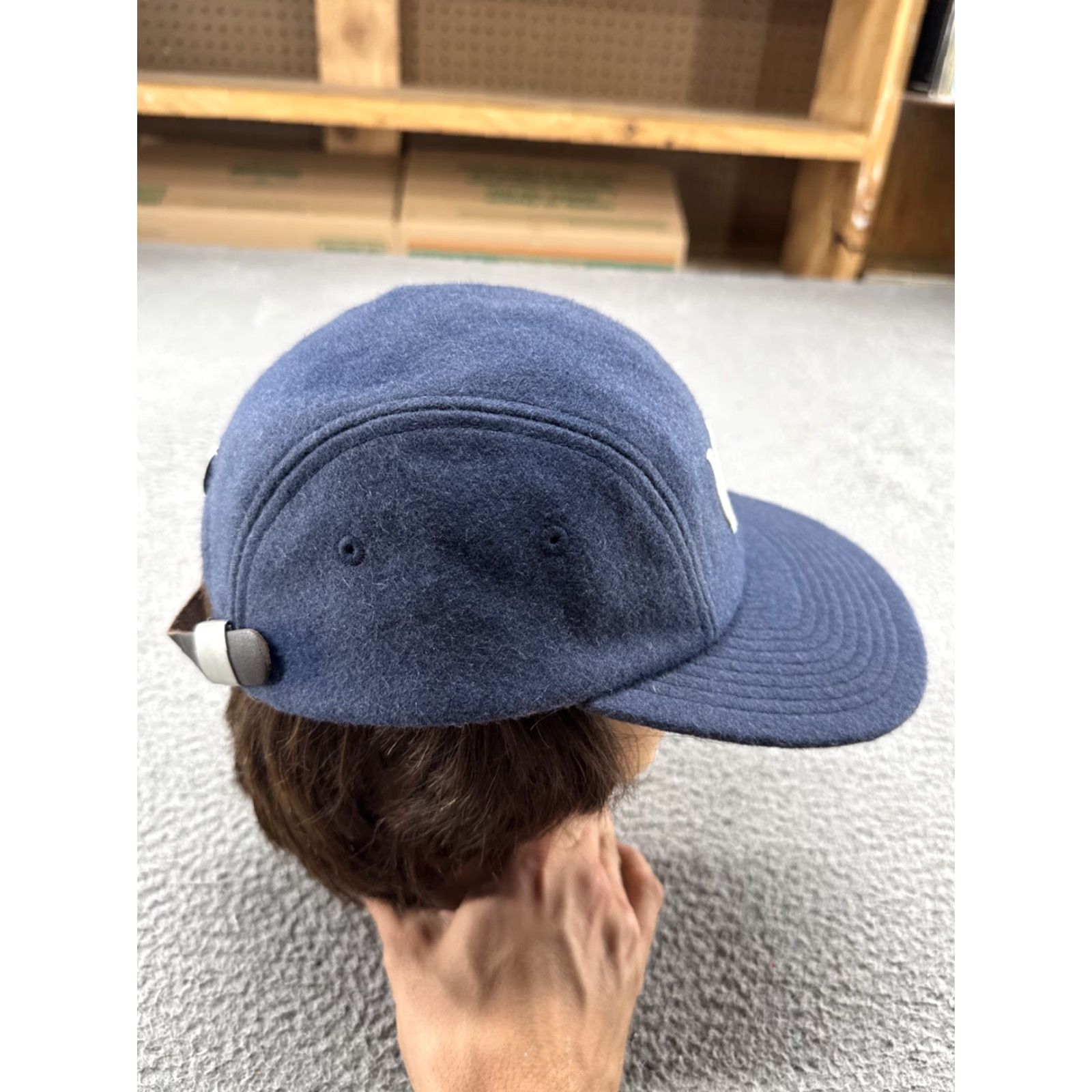 Logo 7 Wonderstate Coffee Bee Logo Wool Strapback Hat Wisconsin Business Unbranded Unisex Adults S Blue Cap Wool Strapback Hat Size ONE SIZE - 4 Thumbnail