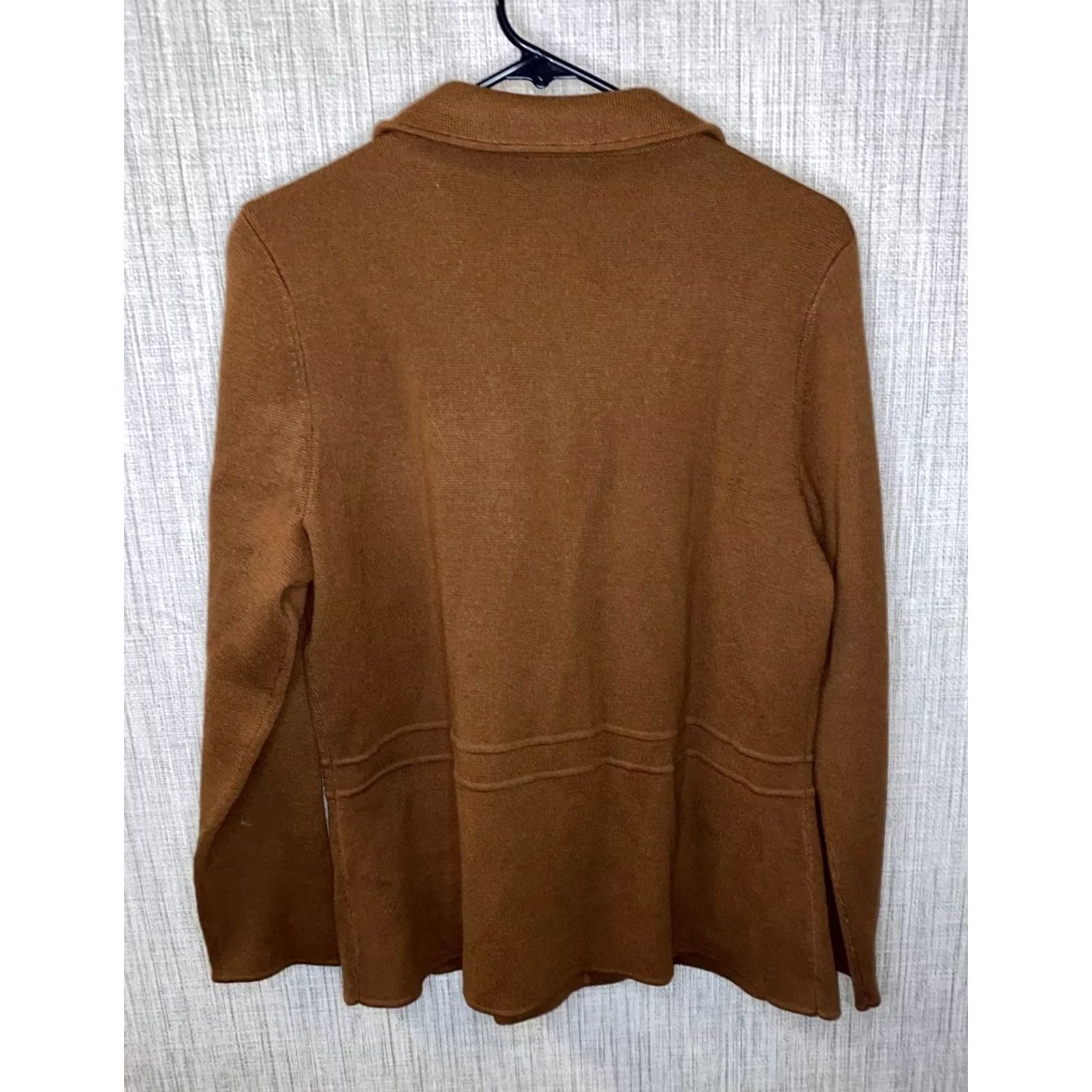Talbots Talbots Plus Womens Sweater Size X Brown Merino Wool 2 Button NWT Size XL / US 12-14 / IT 48-50 - 4 Thumbnail