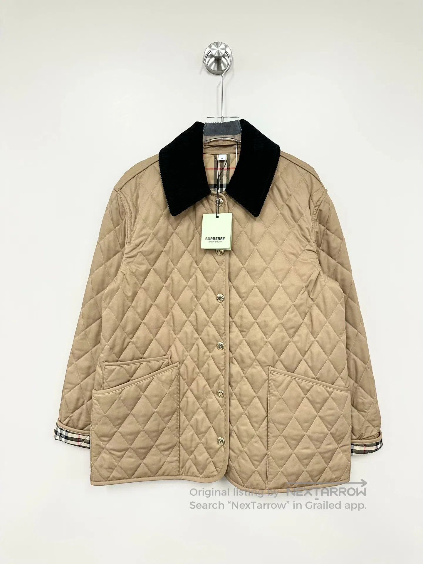 Burberry Burberry Camel Color Patchwork Ribbed Collar Golden Button Size US M / EU 48-50 / 2 - 1 Thumbnail