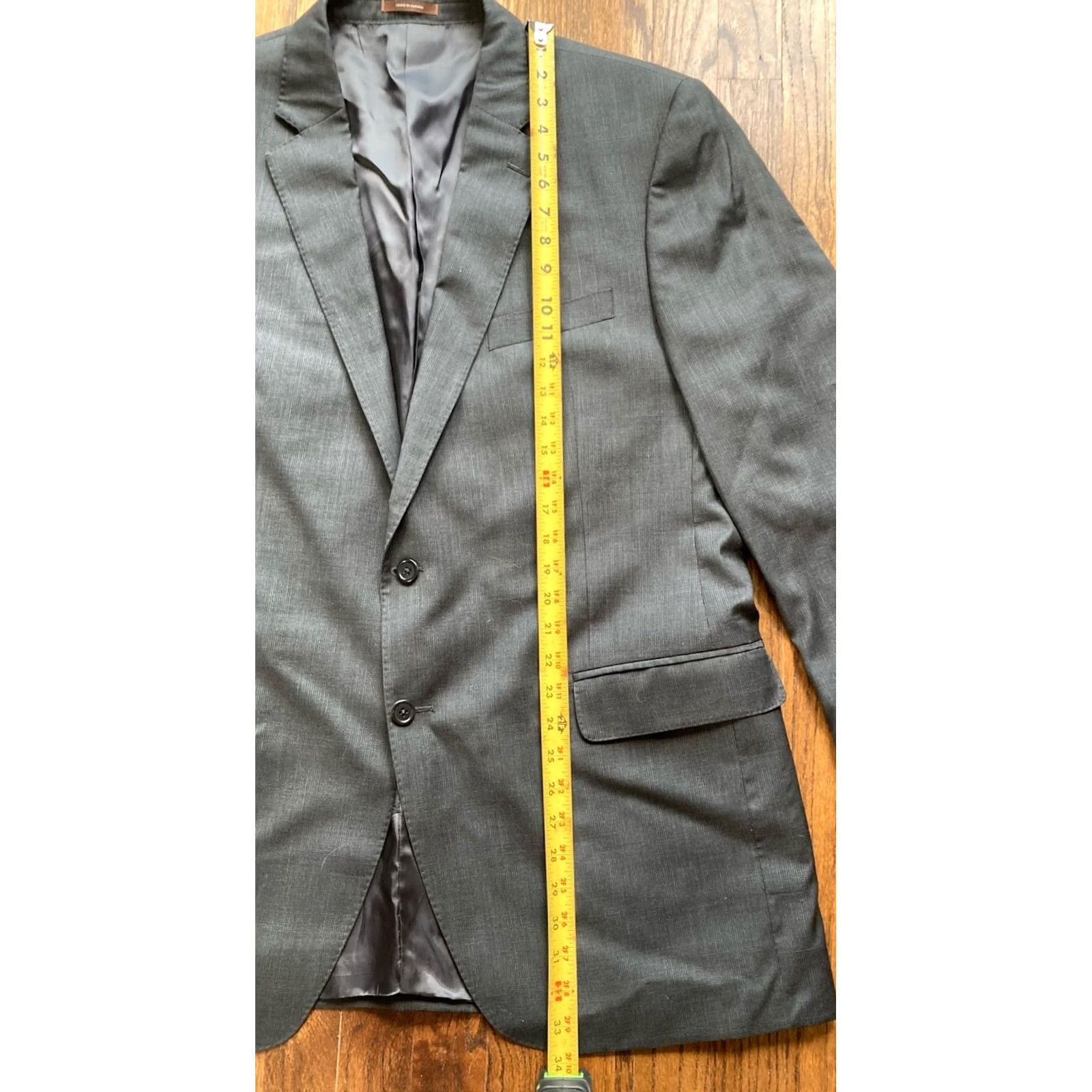 Peter Millar Peter Millar Blazer Mens 46 Tall Gray Wool 2 Button Sports Coat Size 46R - 4 Thumbnail