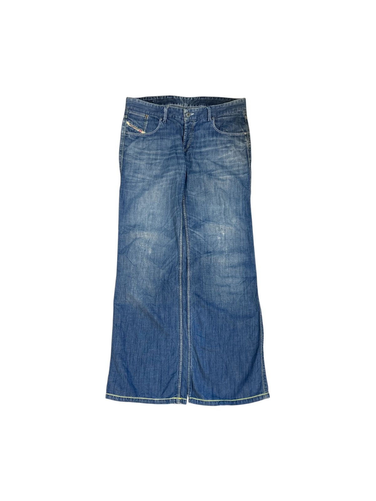 Diesel Vintage Diesel Distressed Baggy Flare Denim Pants Cinch Back Size US 33 - 1 Thumbnail