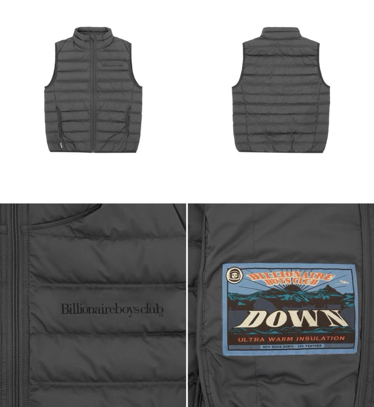 Billionaire Boys Club Quilted Puffer Vest Dark Grey Billionaire Boys Club Size US M / EU 48-50 / 2 - 9 Thumbnail