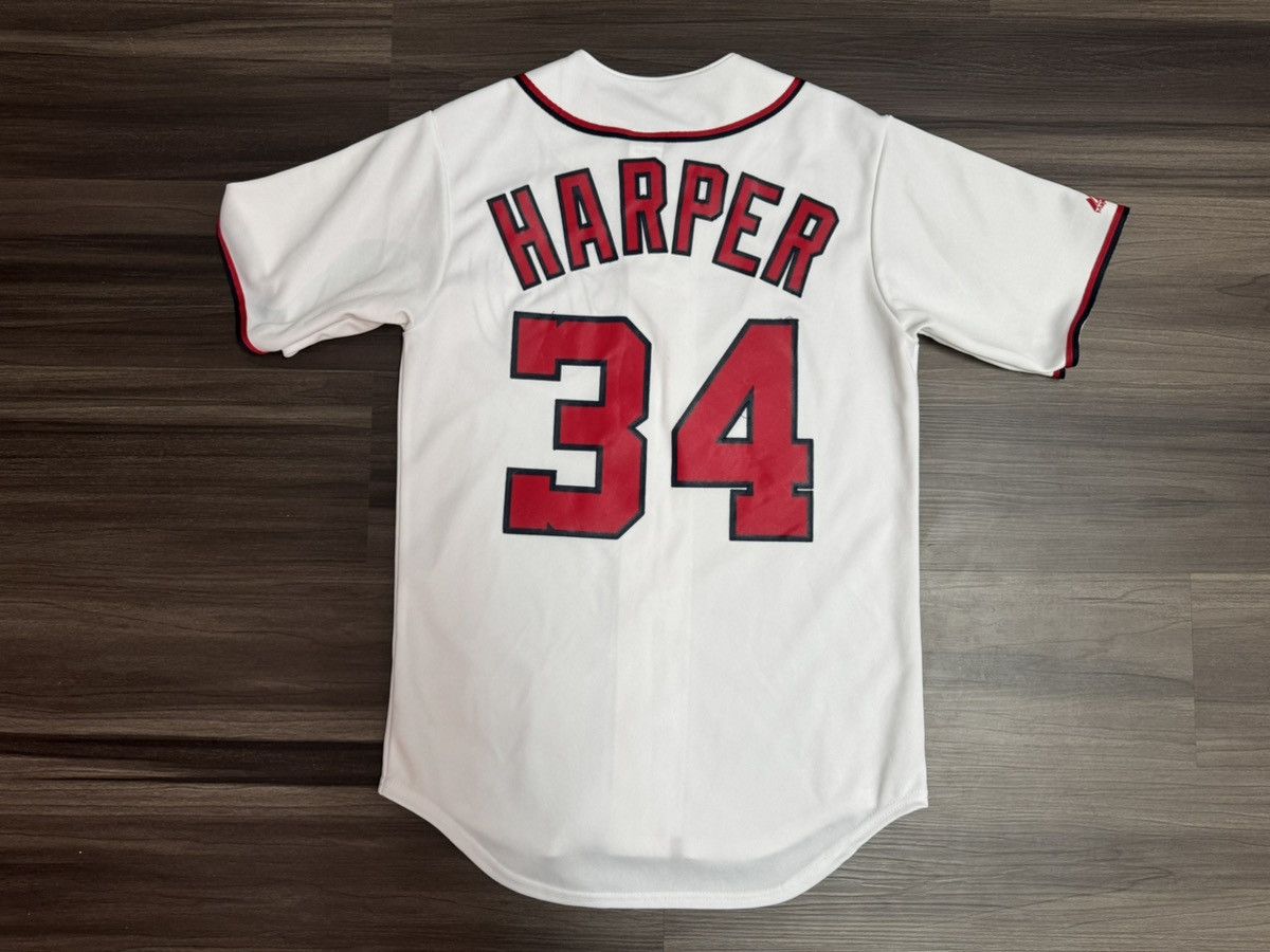 Majestic Washington Nationals Bryce Harper #34 Stitched MLB Jersey Size US S / EU 44-46 / 1 - 7 Thumbnail