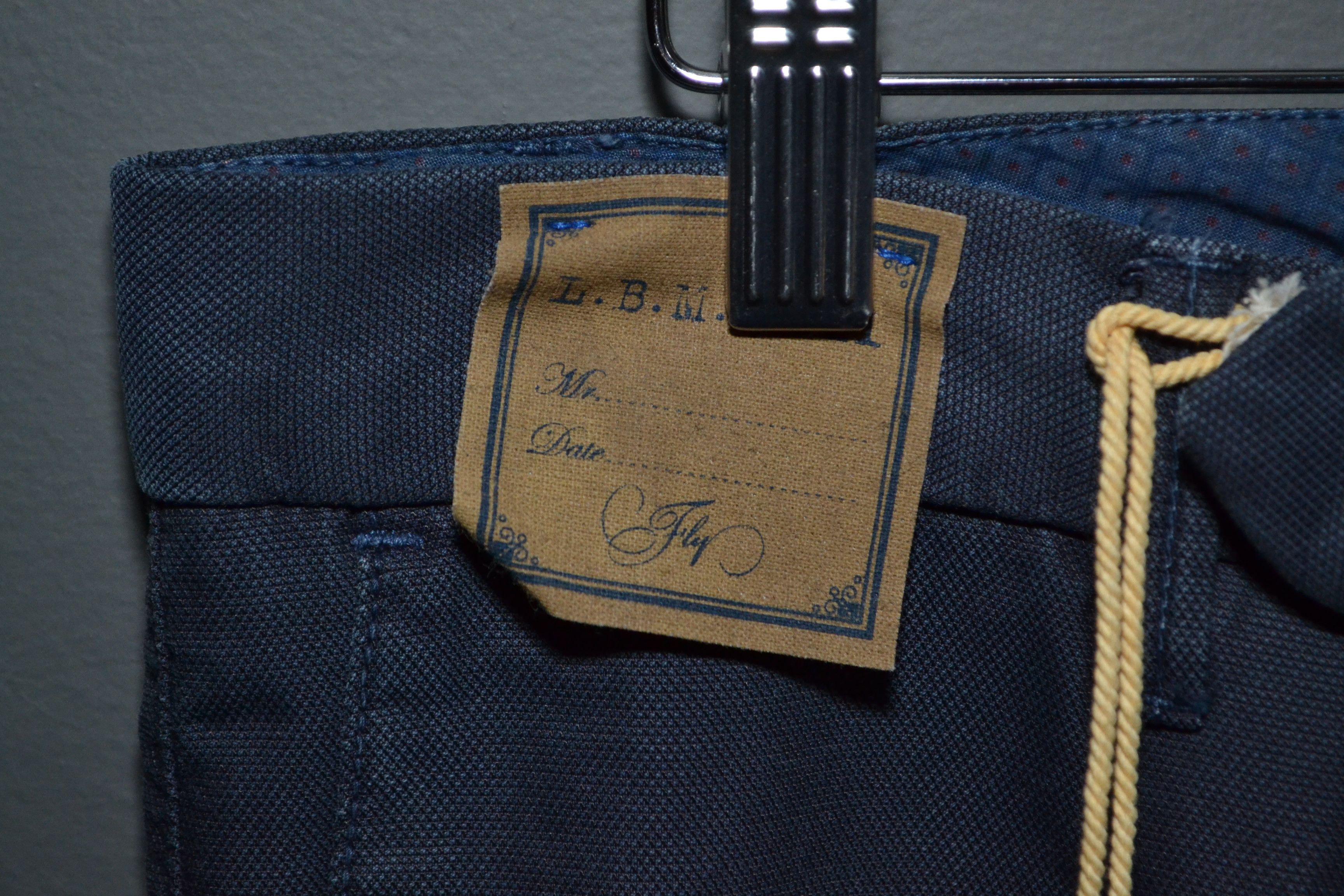 L.B.M. 1911 LBM 1911 Trousers 52 Navy fancy weave Flat front Size US 36 / EU 52 - 3 Thumbnail