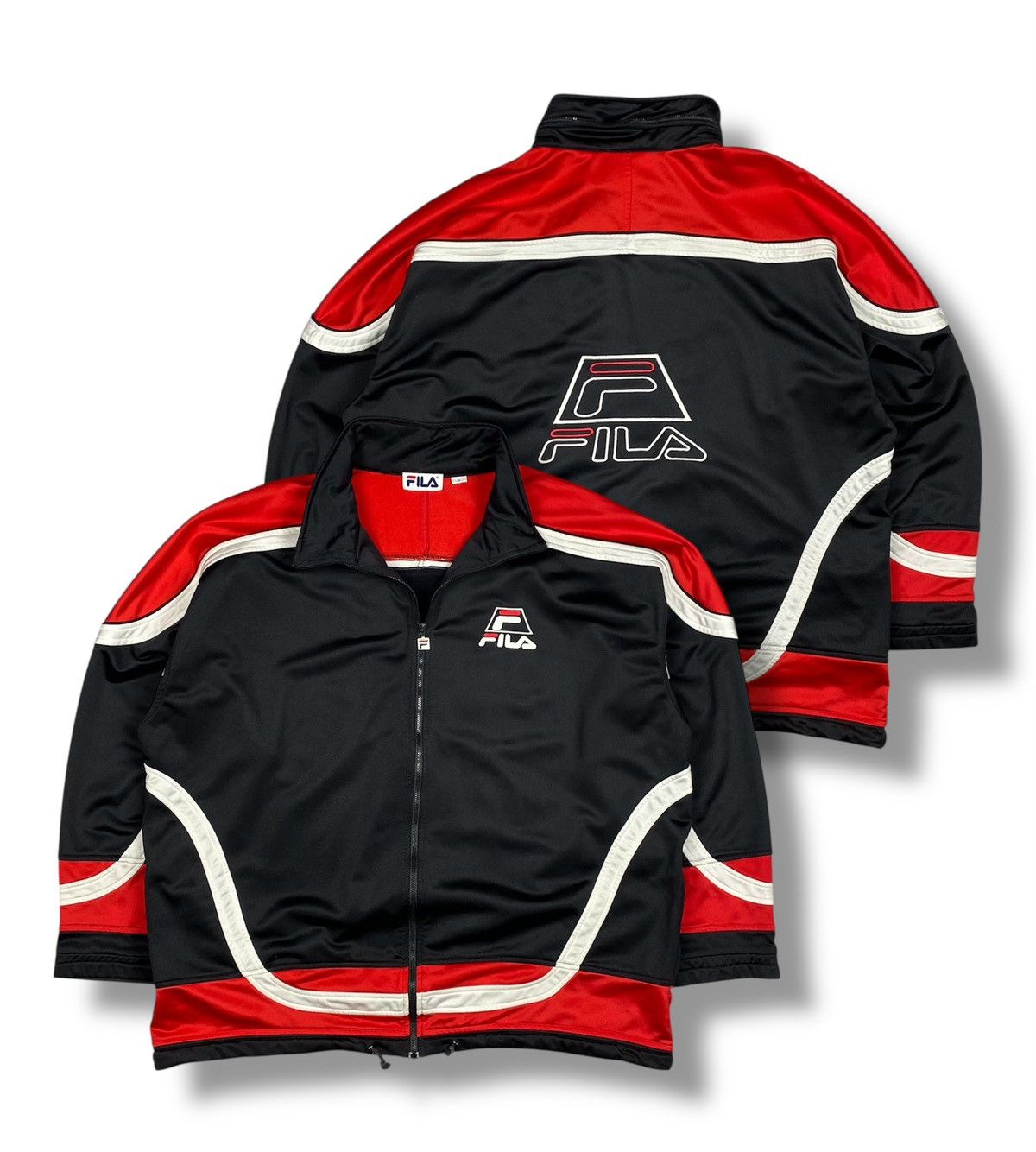 Fila Vintage FILA Track Jacket Big Embroider Logo Size US XXL / EU 58 / 5 - 1 Thumbnail
