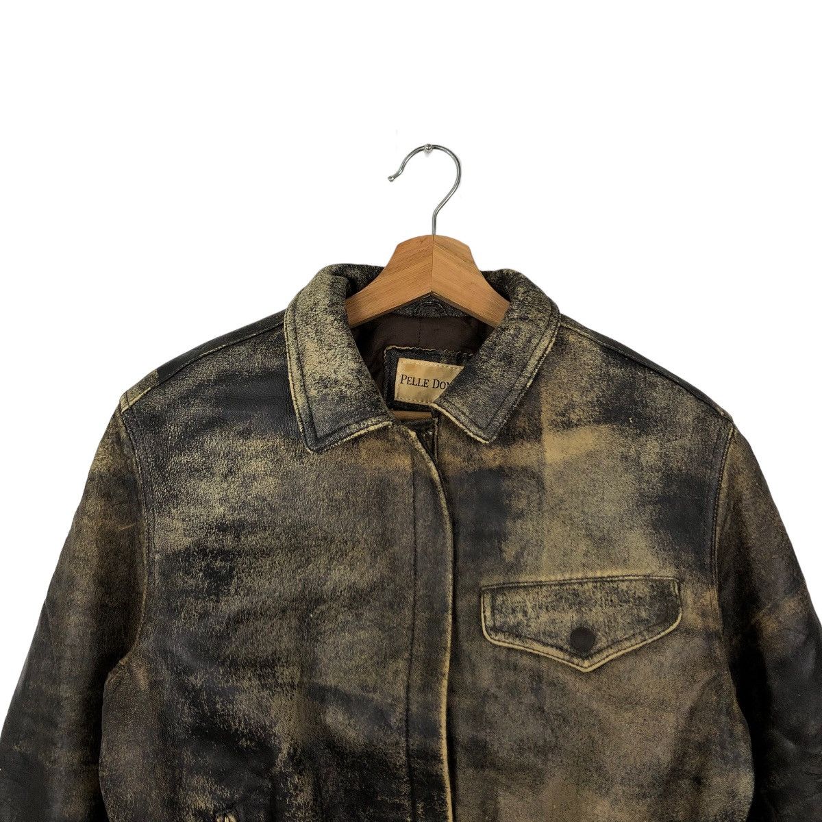 Japanese Brand VINTAGE BOMBER LEATHER JACKET PELLE DONNA ISSEY MIYAKE Size US M / EU 48-50 / 2 - 2 Thumbnail