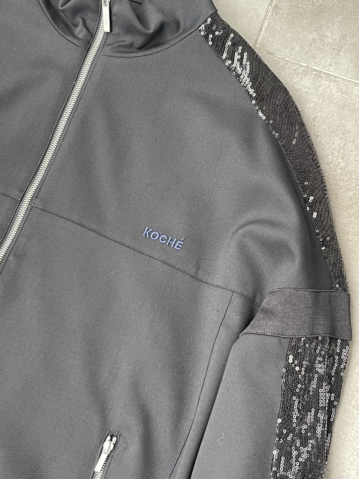 Other !DS! SS22 Koche Sequin Embroidered Logo Black Bomber Jacket Size US L / EU 52-54 / 3 - 14 Thumbnail