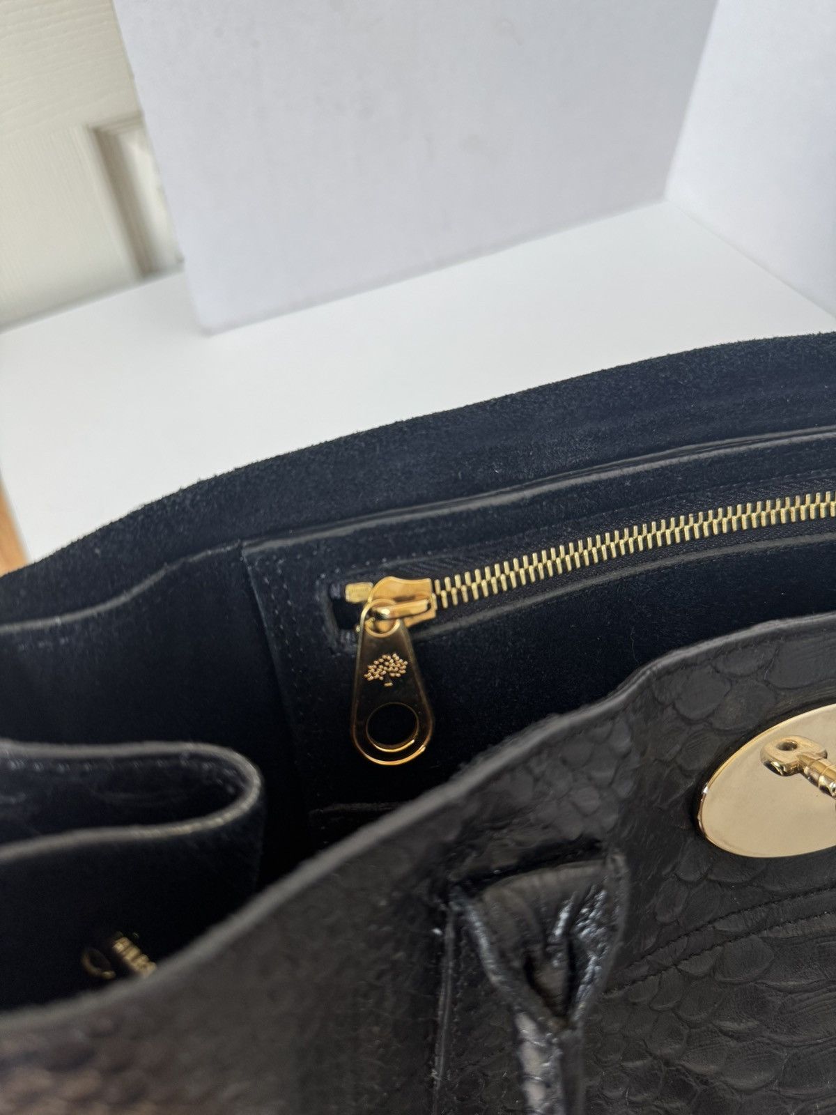 Mulberry Mulberry Silky Snake Shine Bayswater Ink Blue Size ONE SIZE - 13 Thumbnail