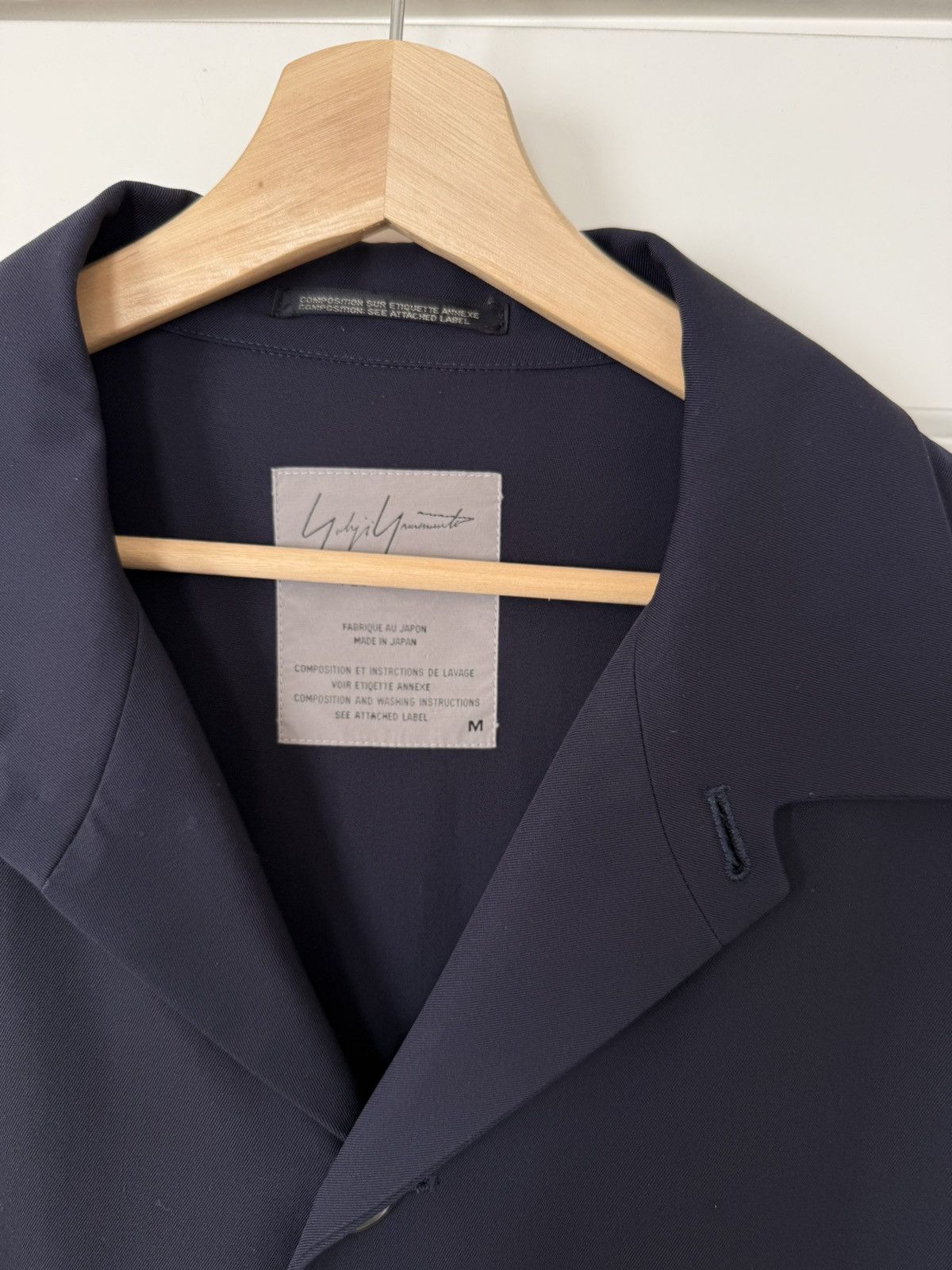 Yohji Yamamoto Dark navy lightweight wool jacket Size US L / EU 52-54 / 3 - 2 Thumbnail