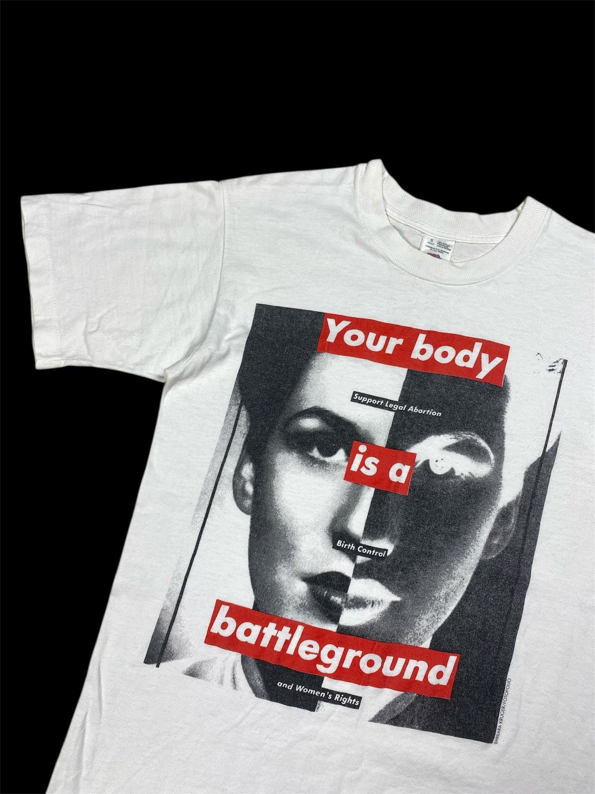 Barbara Kruger Vintage Barbara Kruger Your body is a battleground T-Shirt Size US S / EU 44-46 / 1 - 3 Thumbnail