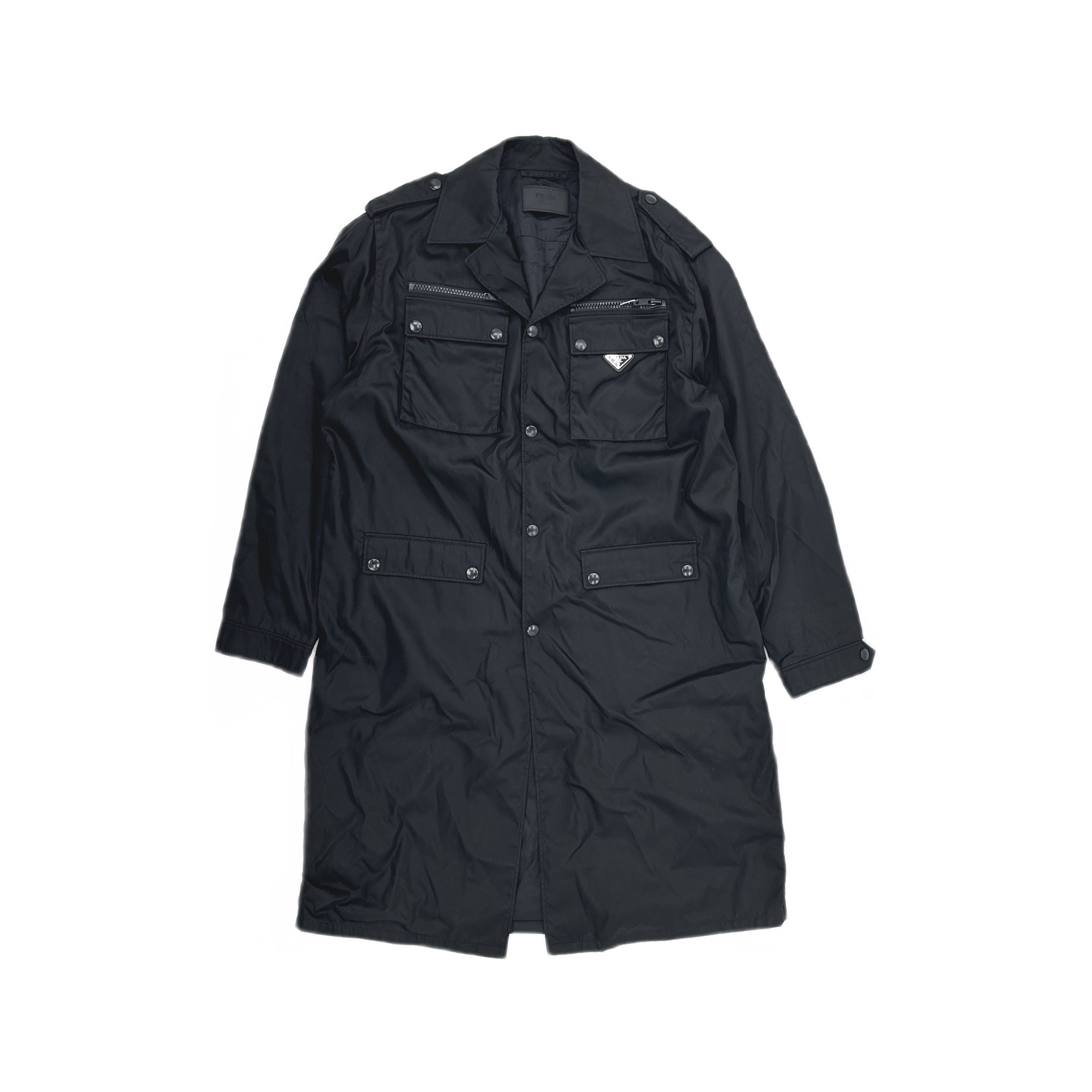 Prada Prada Logo Nylon Belted Coat Size M Size M / US 6-8 / IT 42-44 - 1 Thumbnail