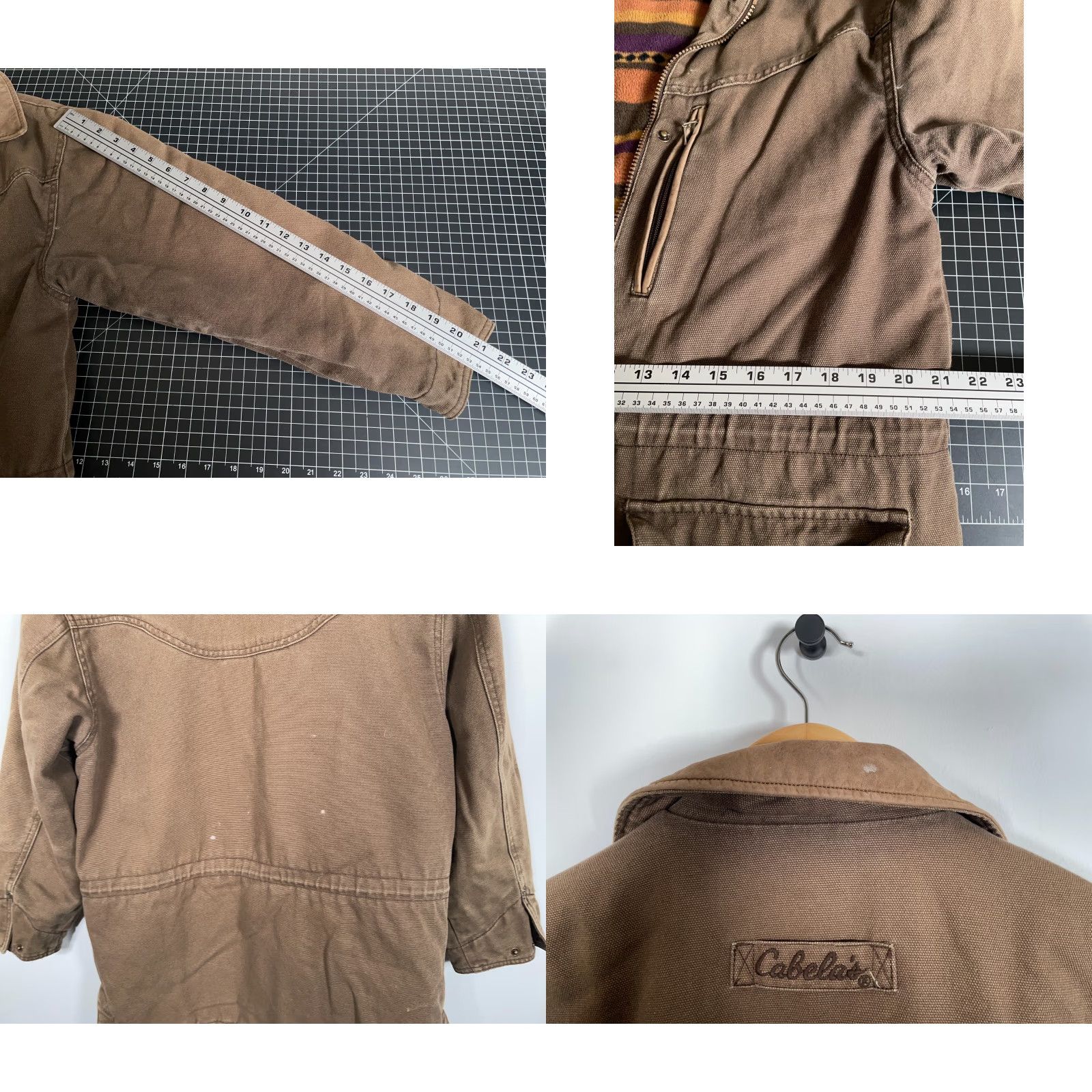 Vintage Cabela's Fleece Lined Canvas Chore Jacket Women's Medium Brown Blanket Stripe Size M / US 6-8 / IT 42-44 - 8 Thumbnail