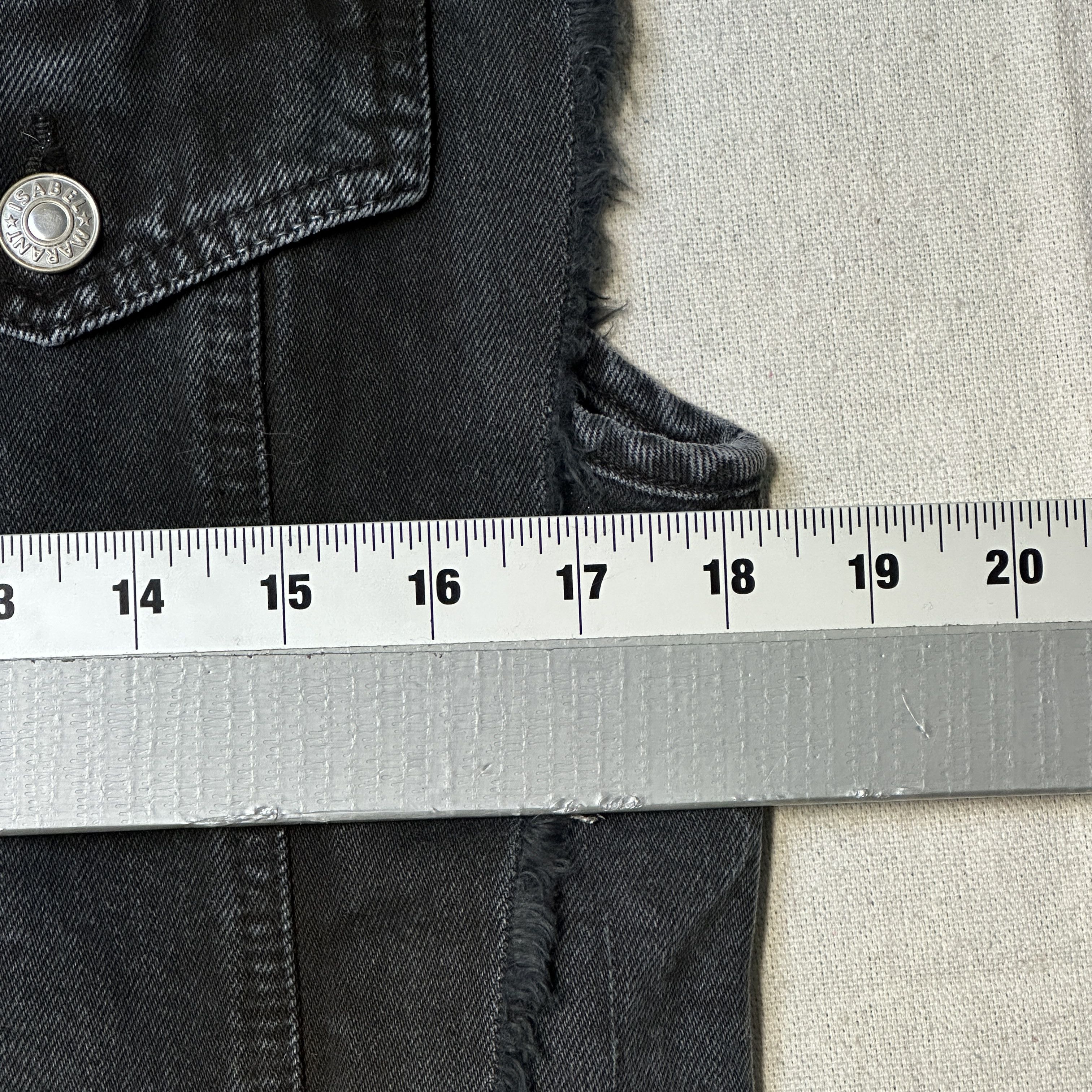 Isabel Marant Etoile Vintage Isabel Marant Étoile Black Frayed Denim Vest Size 38 Size XS / US 0-2 / IT 36-38 - 5 Thumbnail
