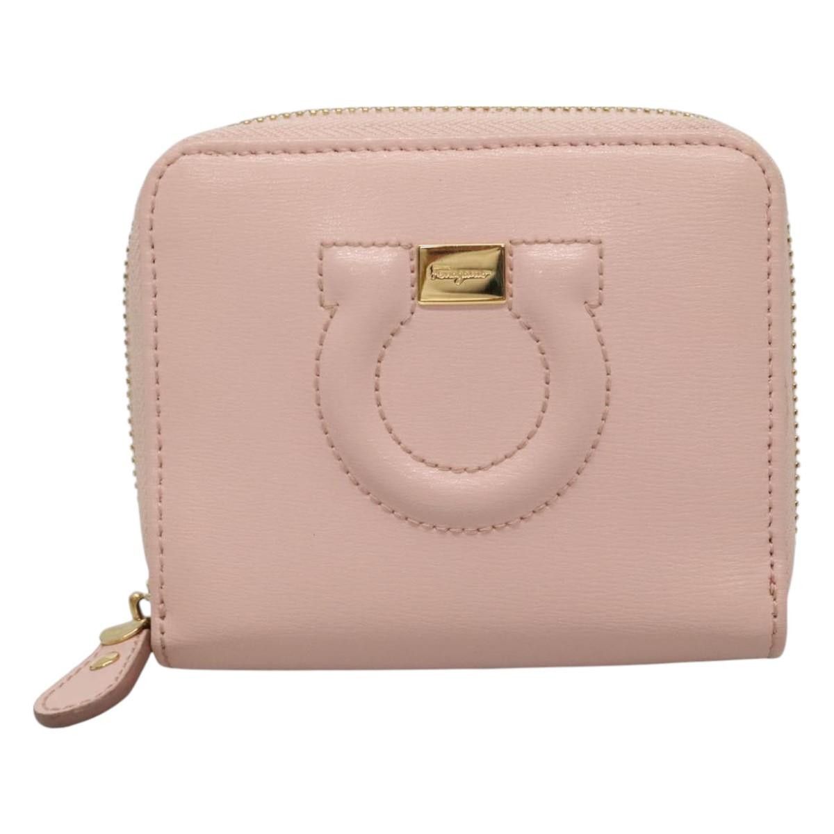 Salvatore Ferragamo Gancio Pink Leather Wallet (Pre-Owned) Size ONE SIZE - 1 Thumbnail